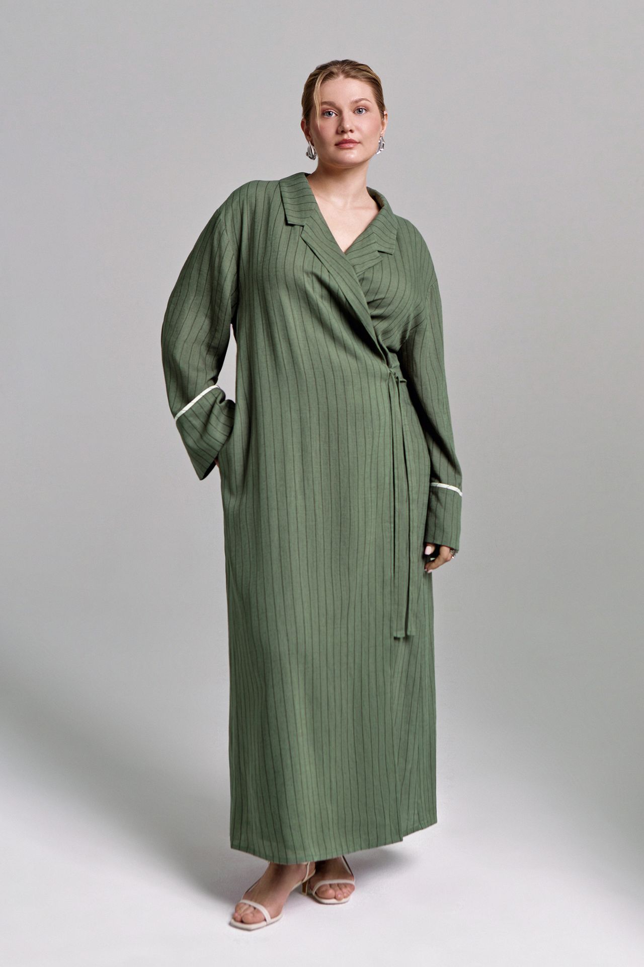 Платье-накидка лен