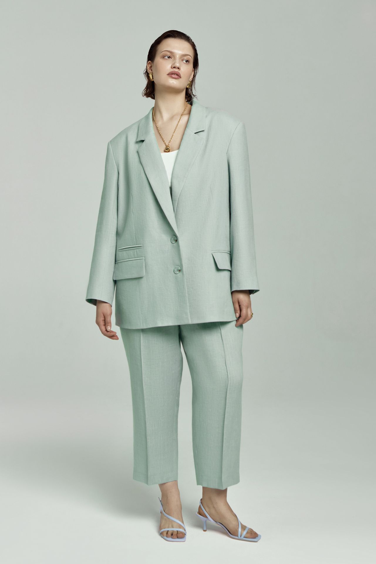 Брюки льняные