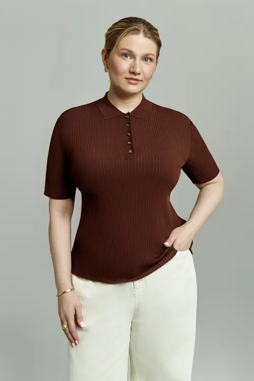 Джемпер-поло с коротким рукавом