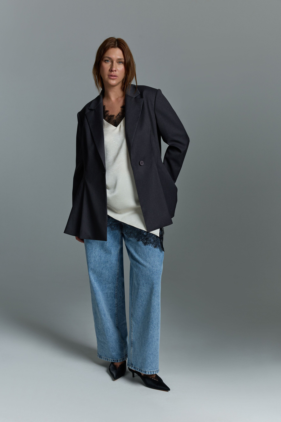 Топ с кружевом CHIC