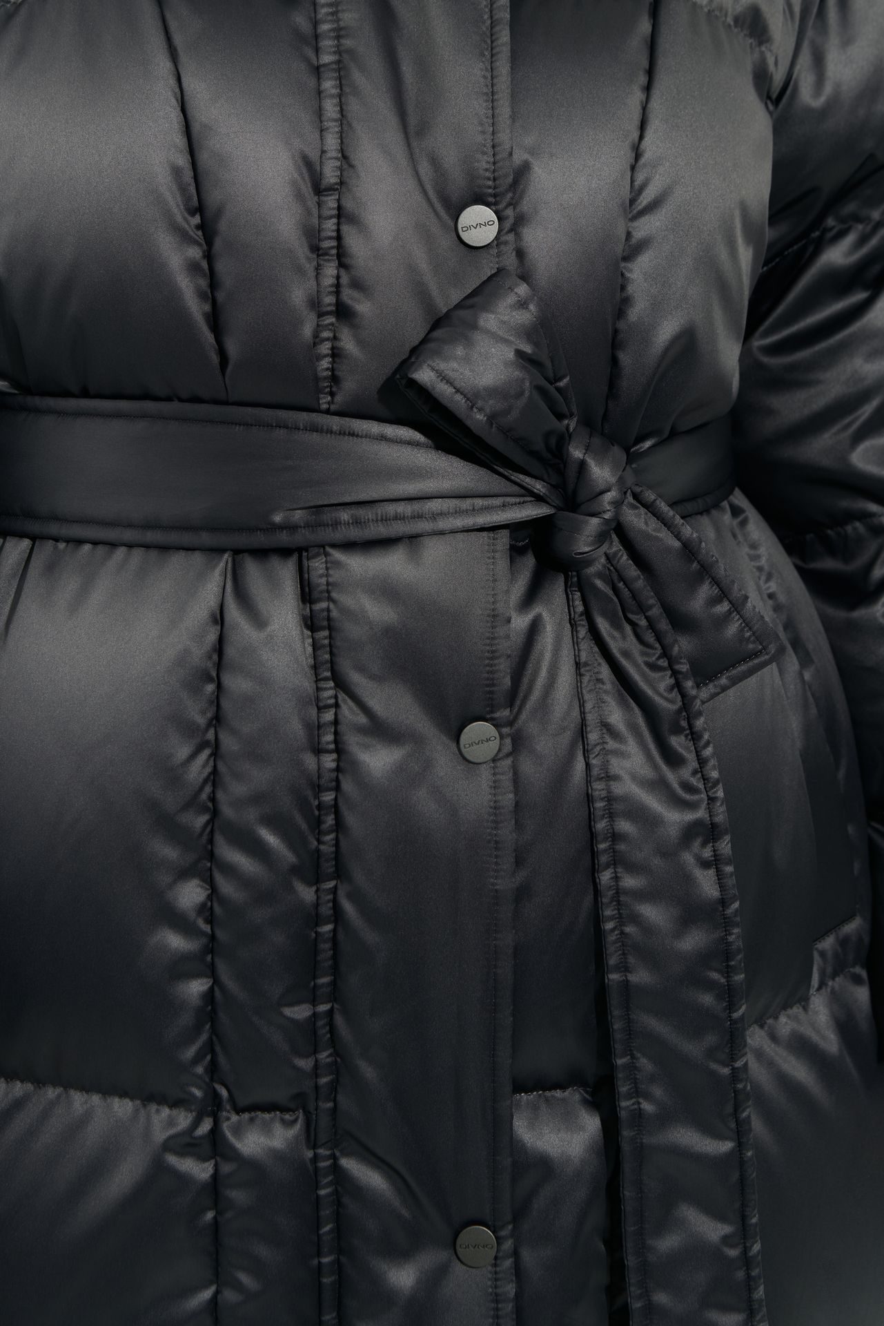 Пуховик длинный с премиальным наполнителем RENE