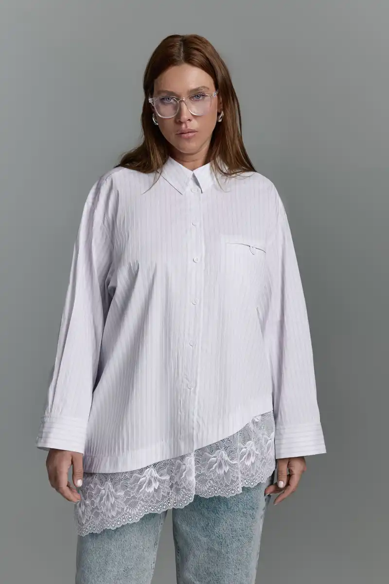 Рубашка с кружевом