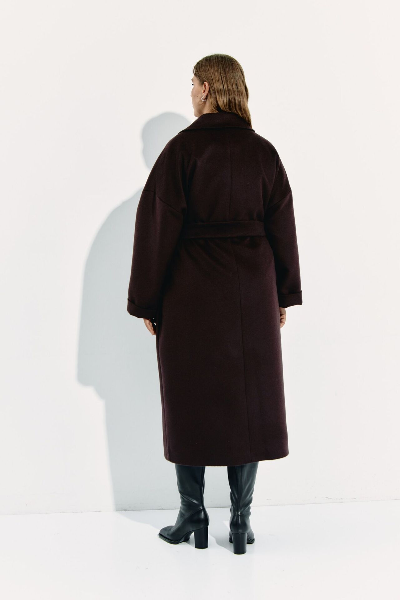 Пальто-халат из шерсти LUNAR