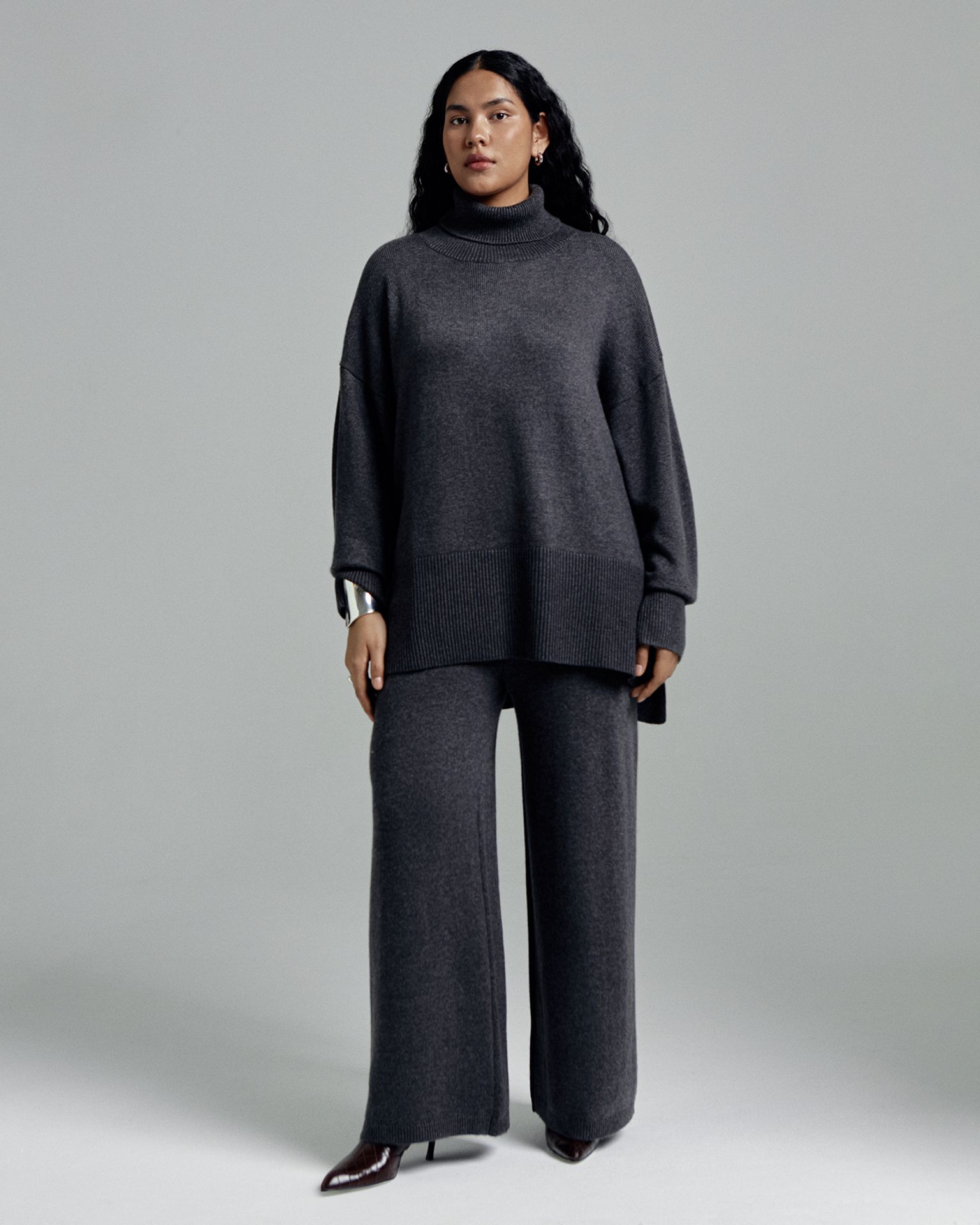 Брюки вязаные с шерстью