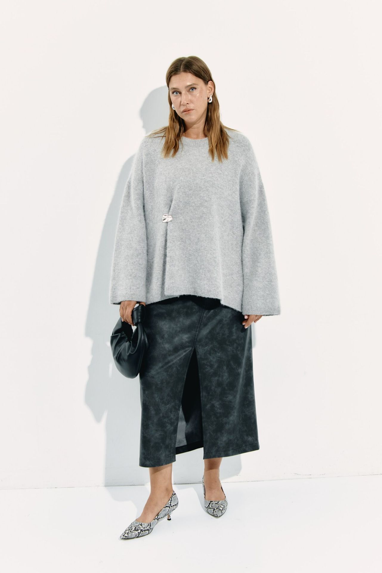 Юбка-миди из экокожи BEY