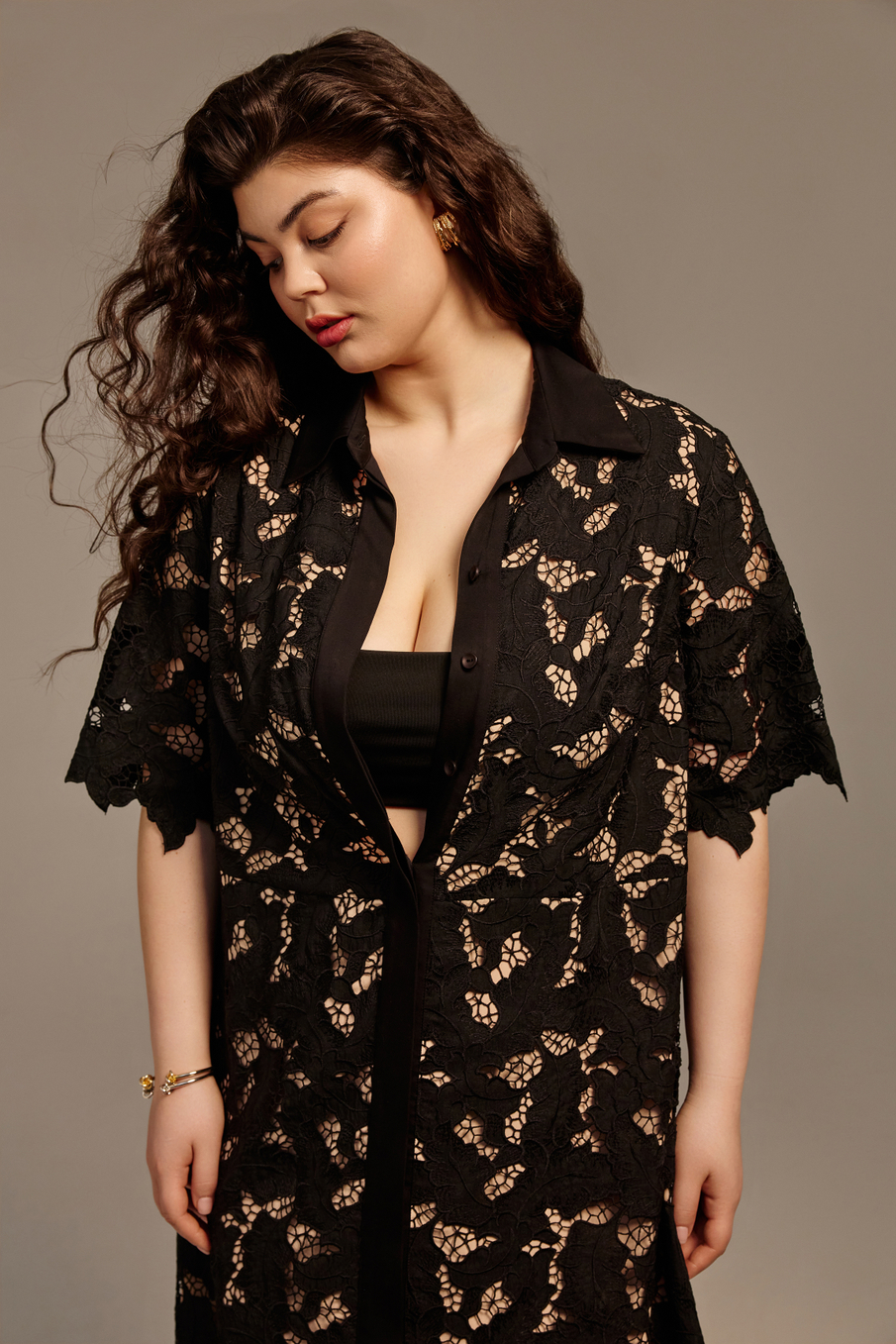 Платье с кружевом ФРИДА