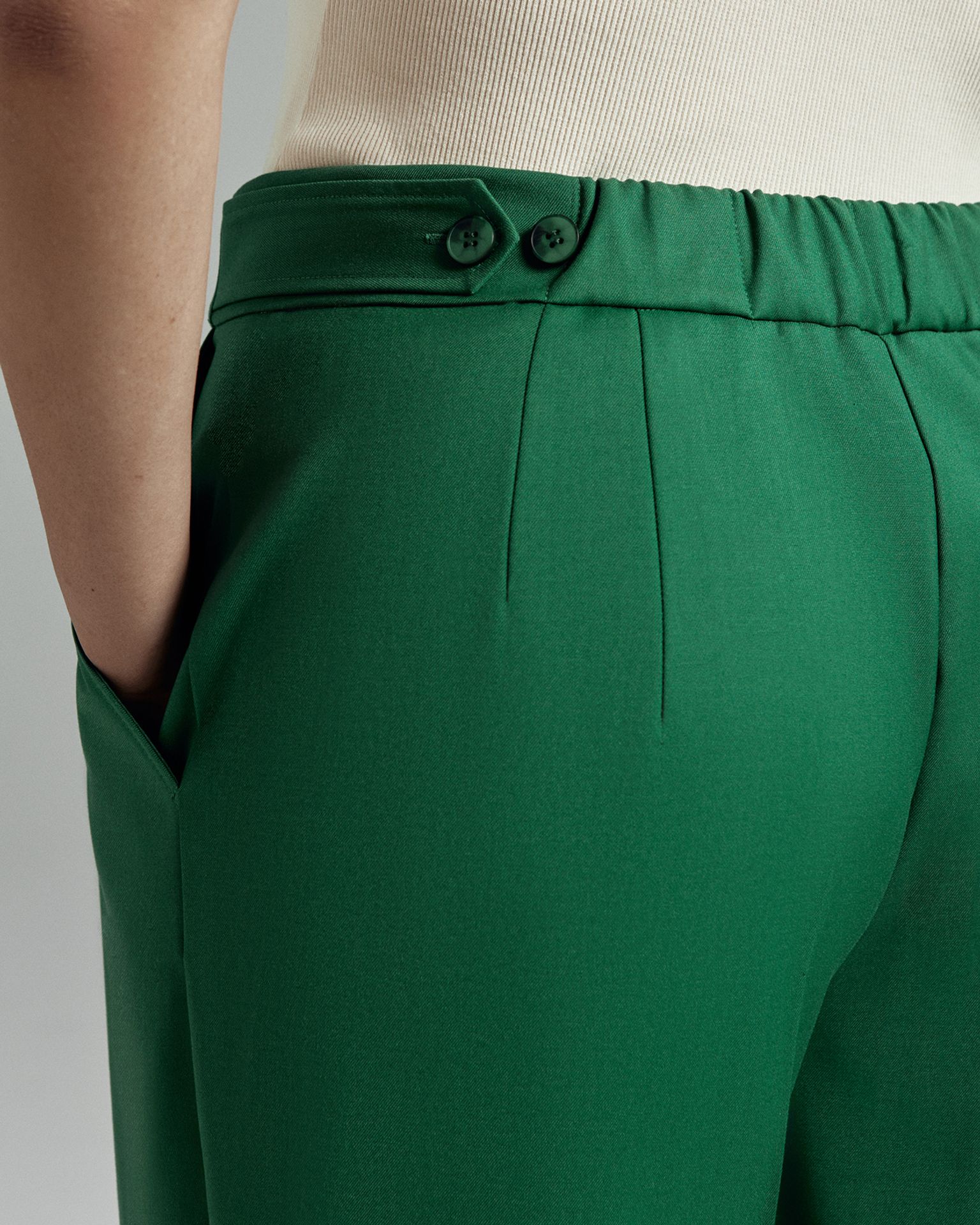 Брюки прямые на резинке