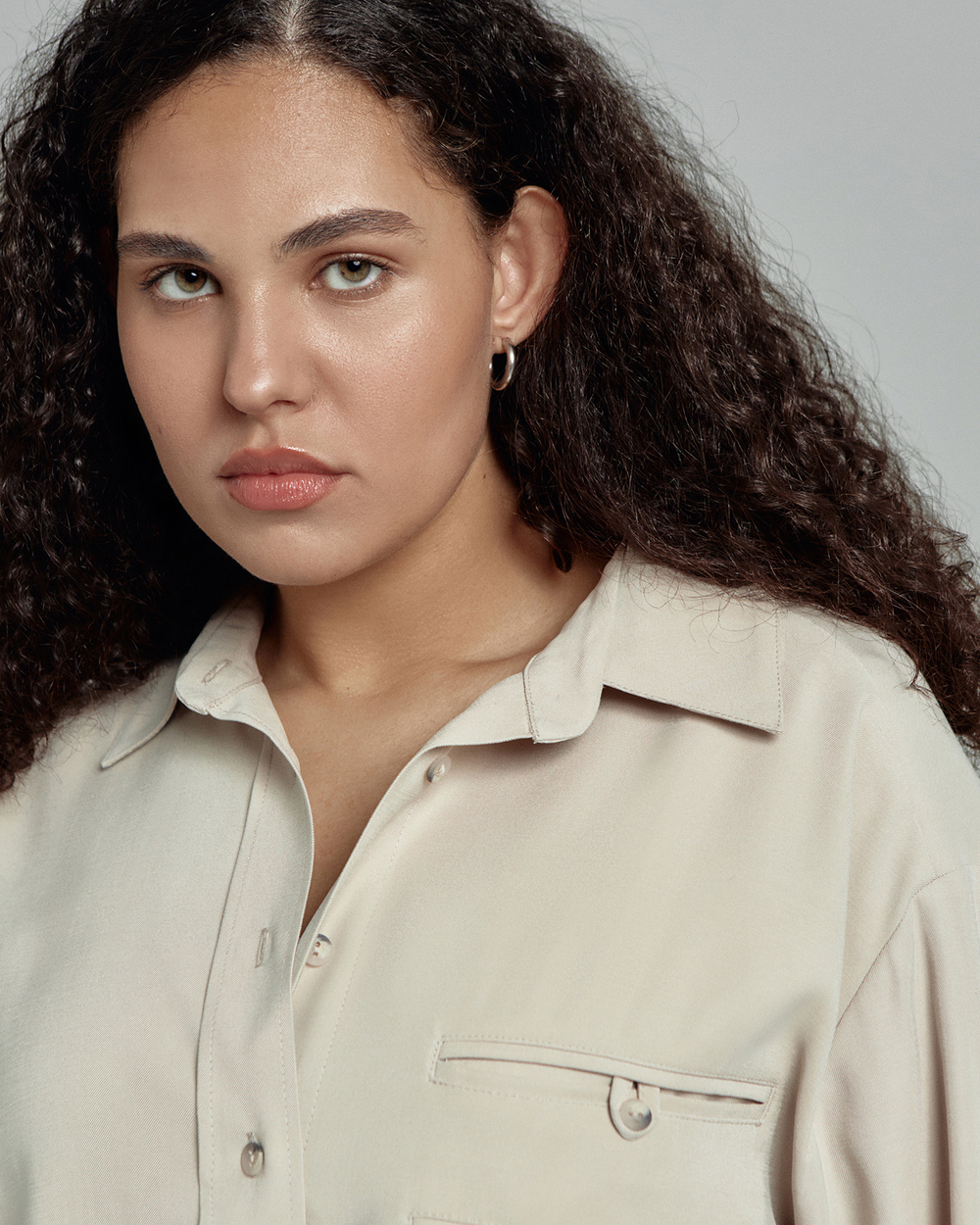 Рубашка оверсайз из купры