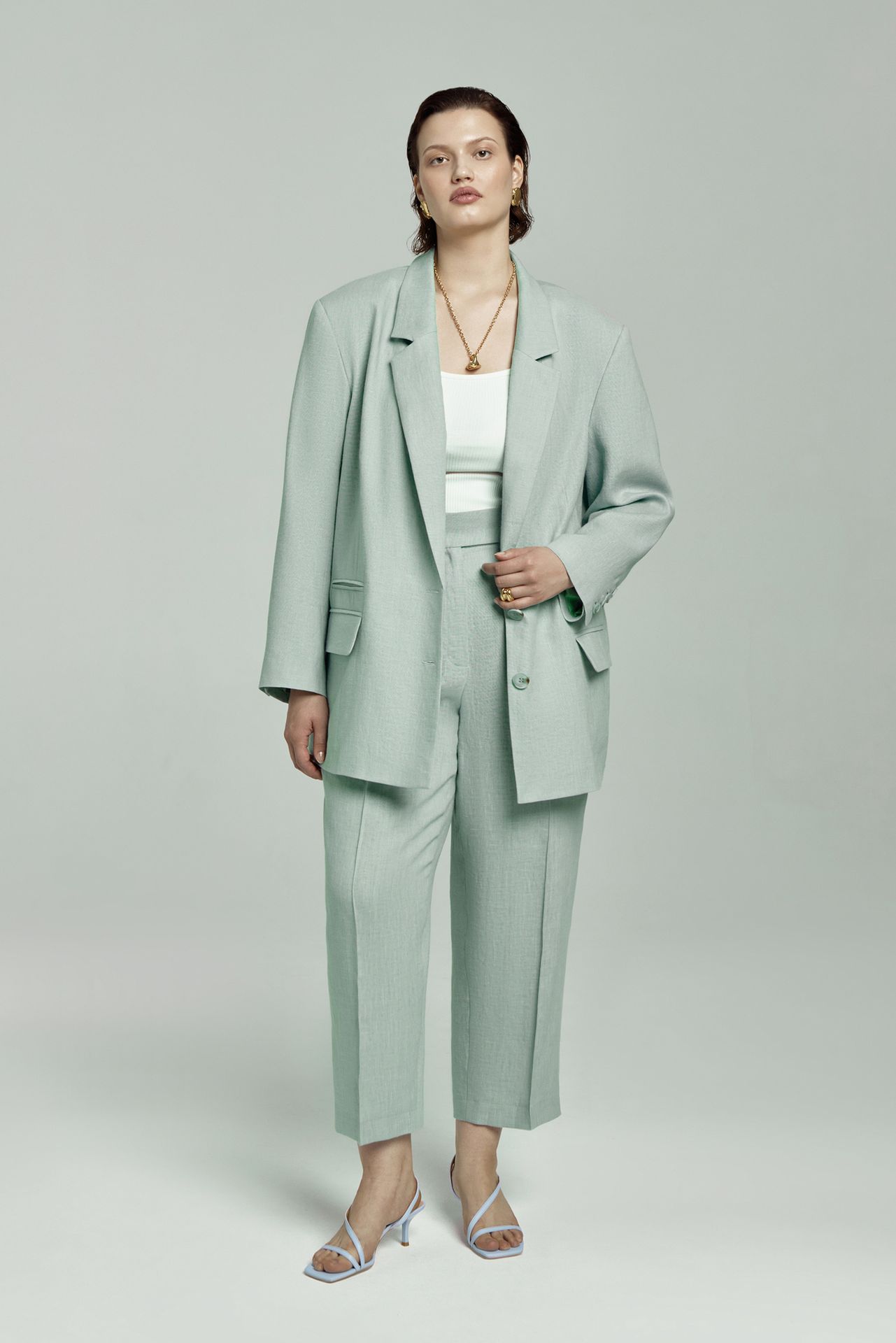 Брюки льняные