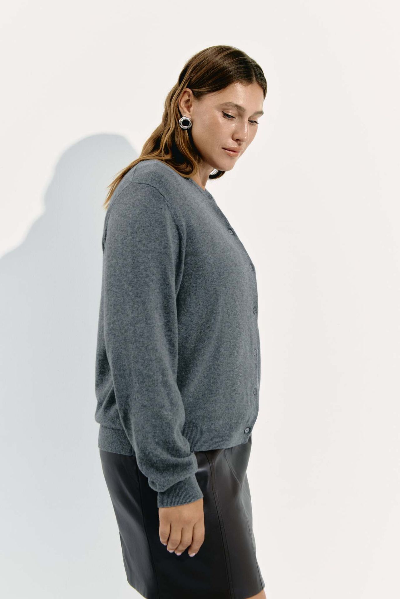 Кардиган укороченный с кашемиром