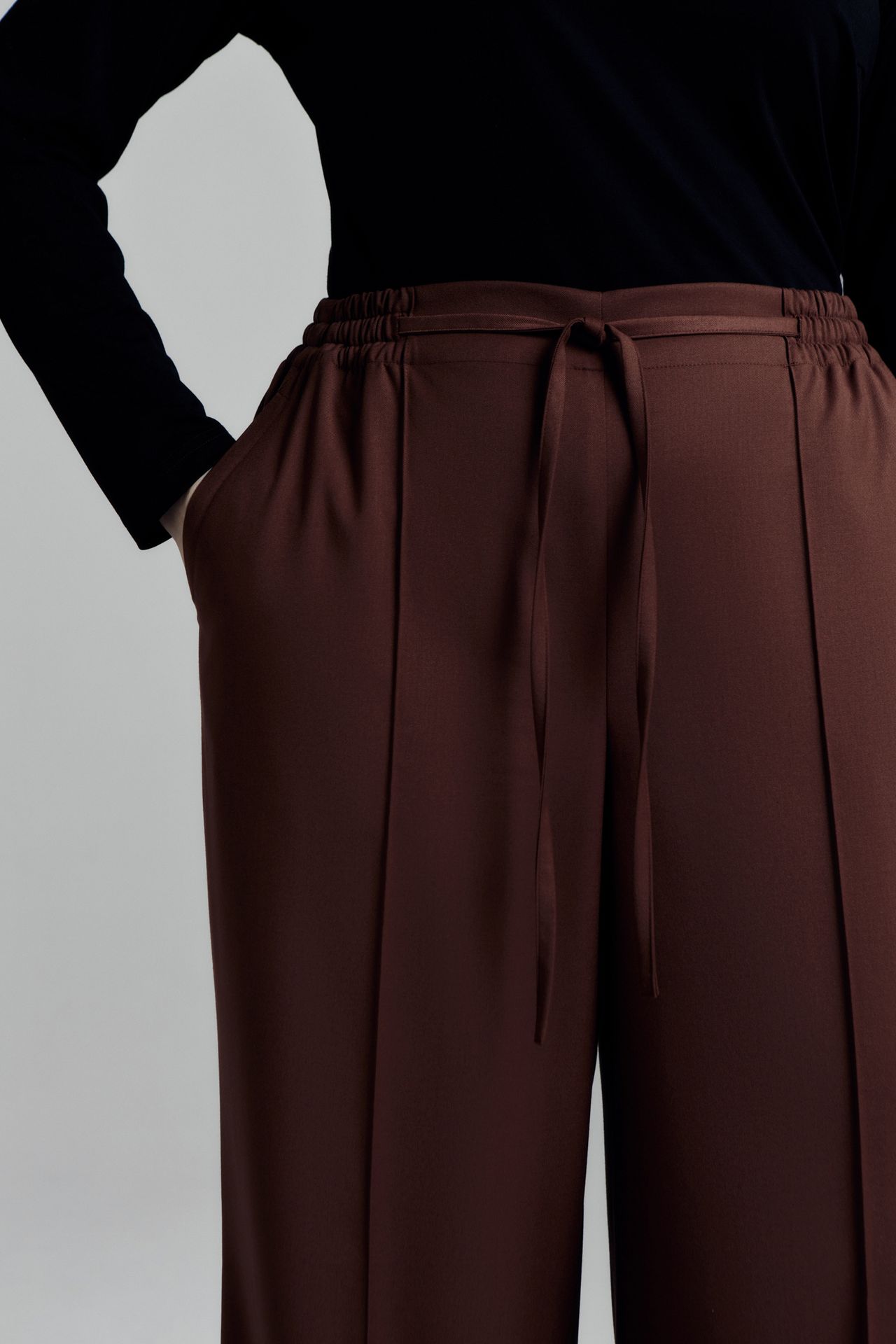 Брюки палаццо на резинке