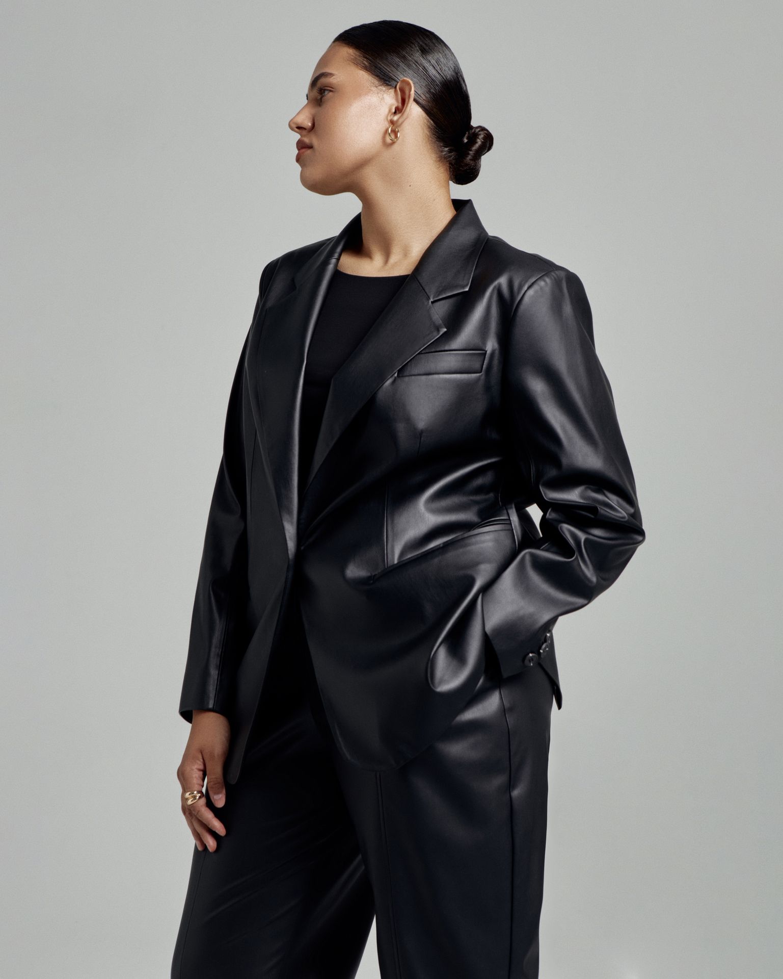 Жакет из экокожи