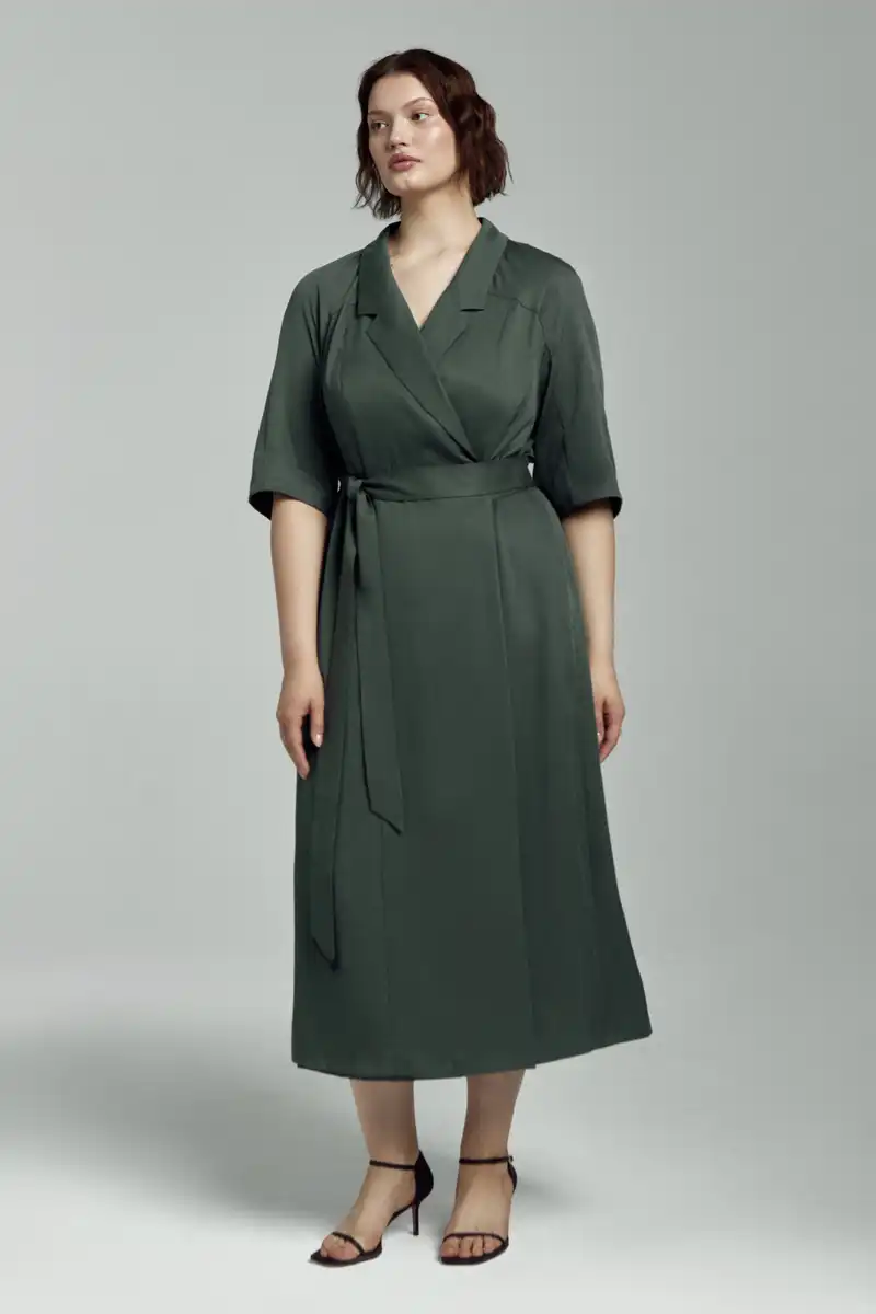 Платье-жакет струящееся