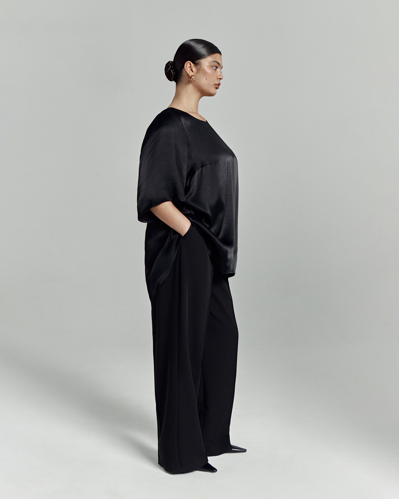 Топ-блуза струящаяся