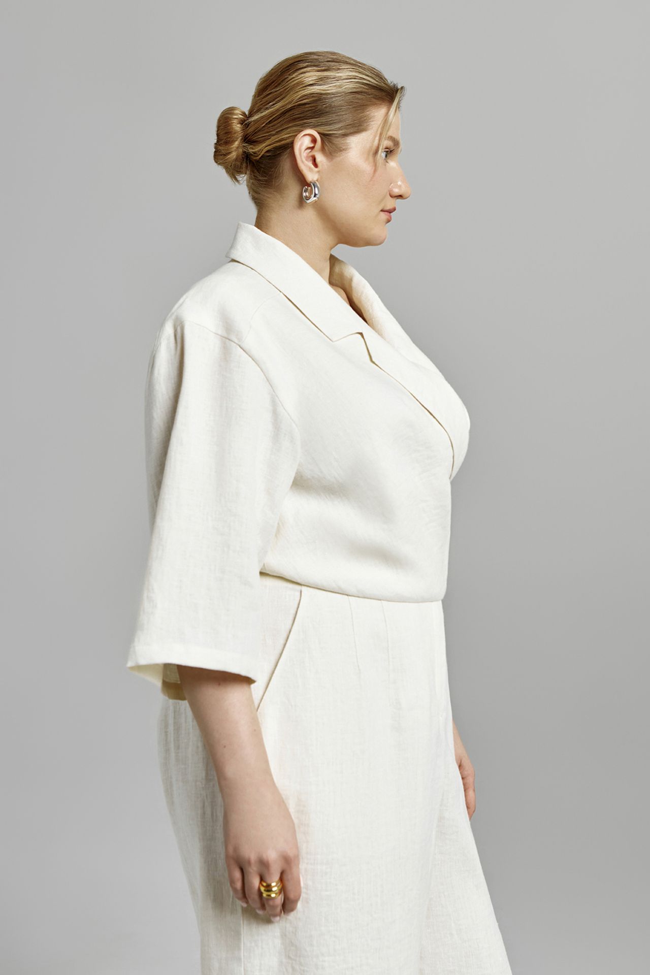 Топ-блуза льняная