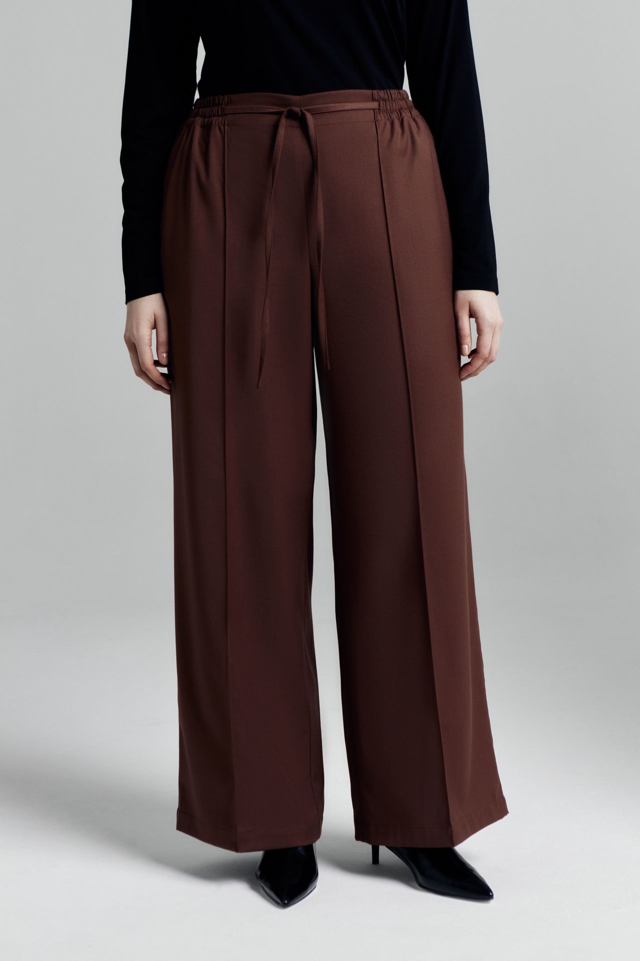 Брюки палаццо на резинке