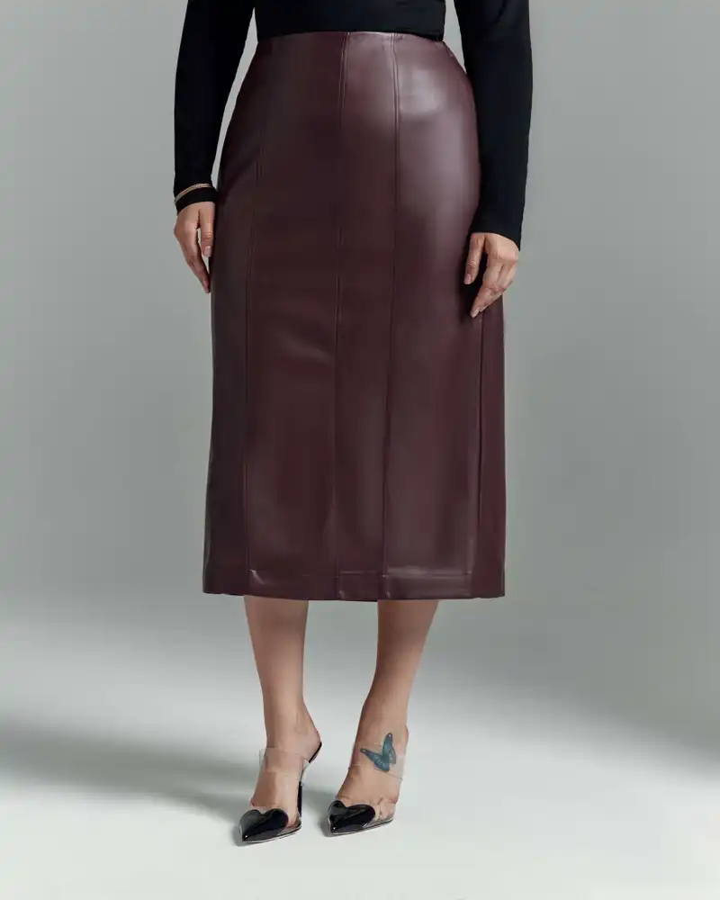 Юбка из экокожи
