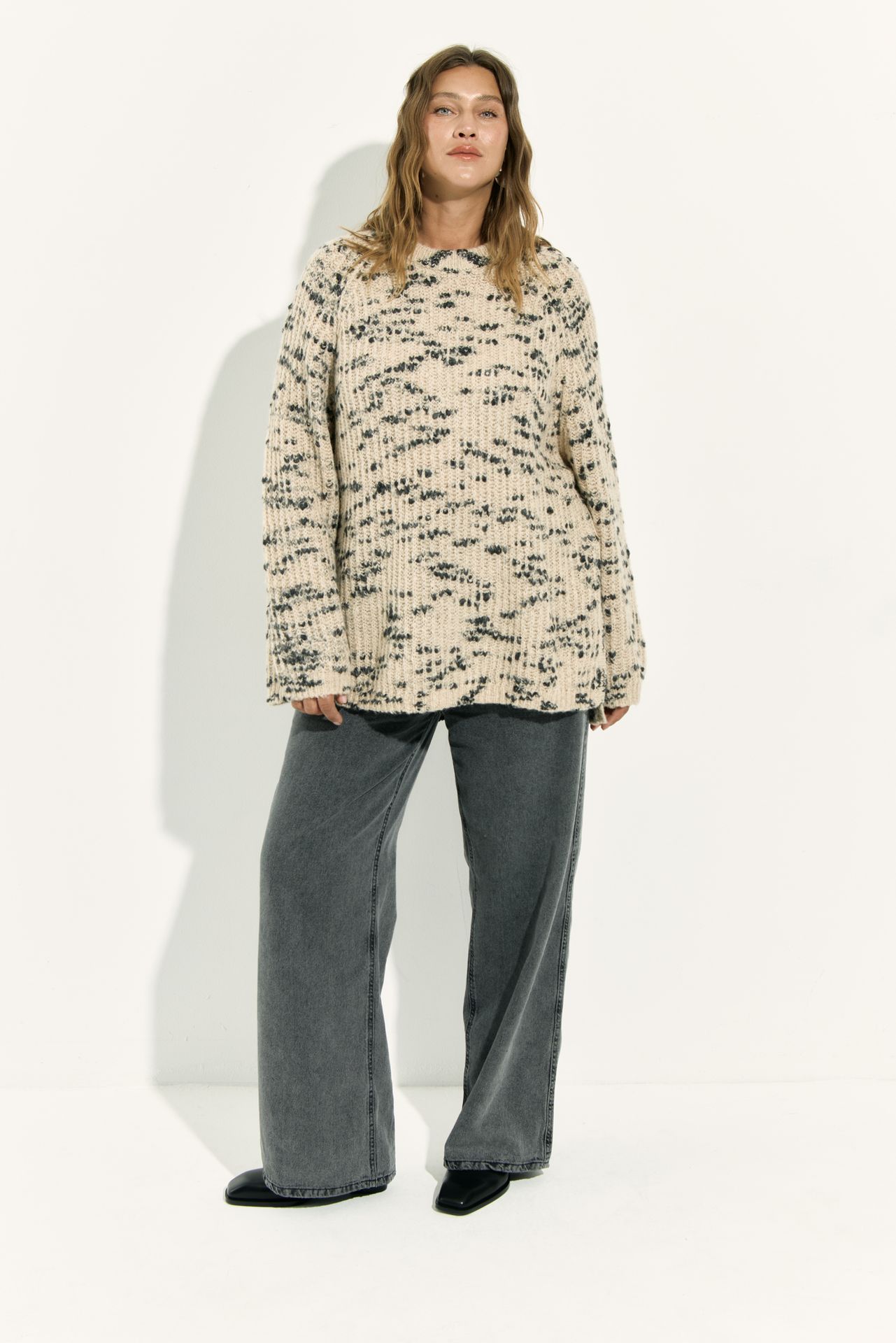 Джемпер с меланжевым эффектом