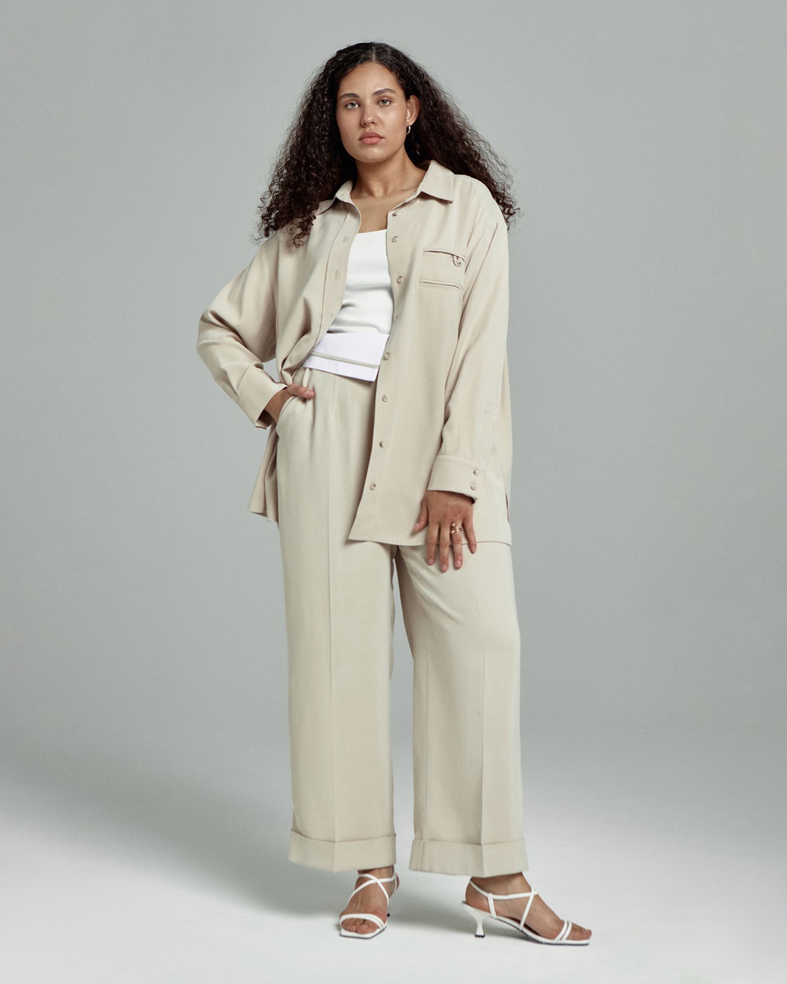 Рубашка оверсайз из купры