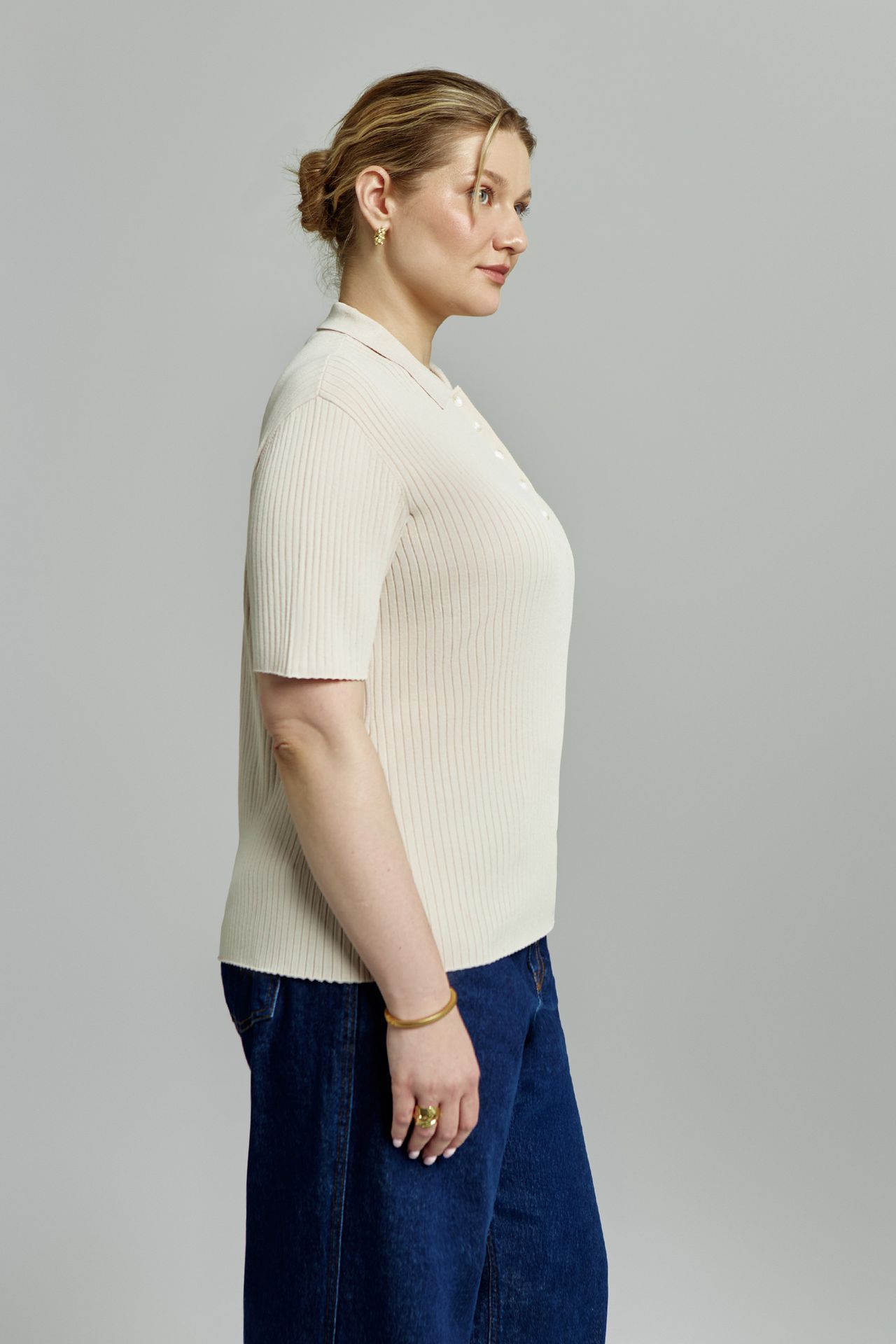 Джемпер-поло с коротким рукавом