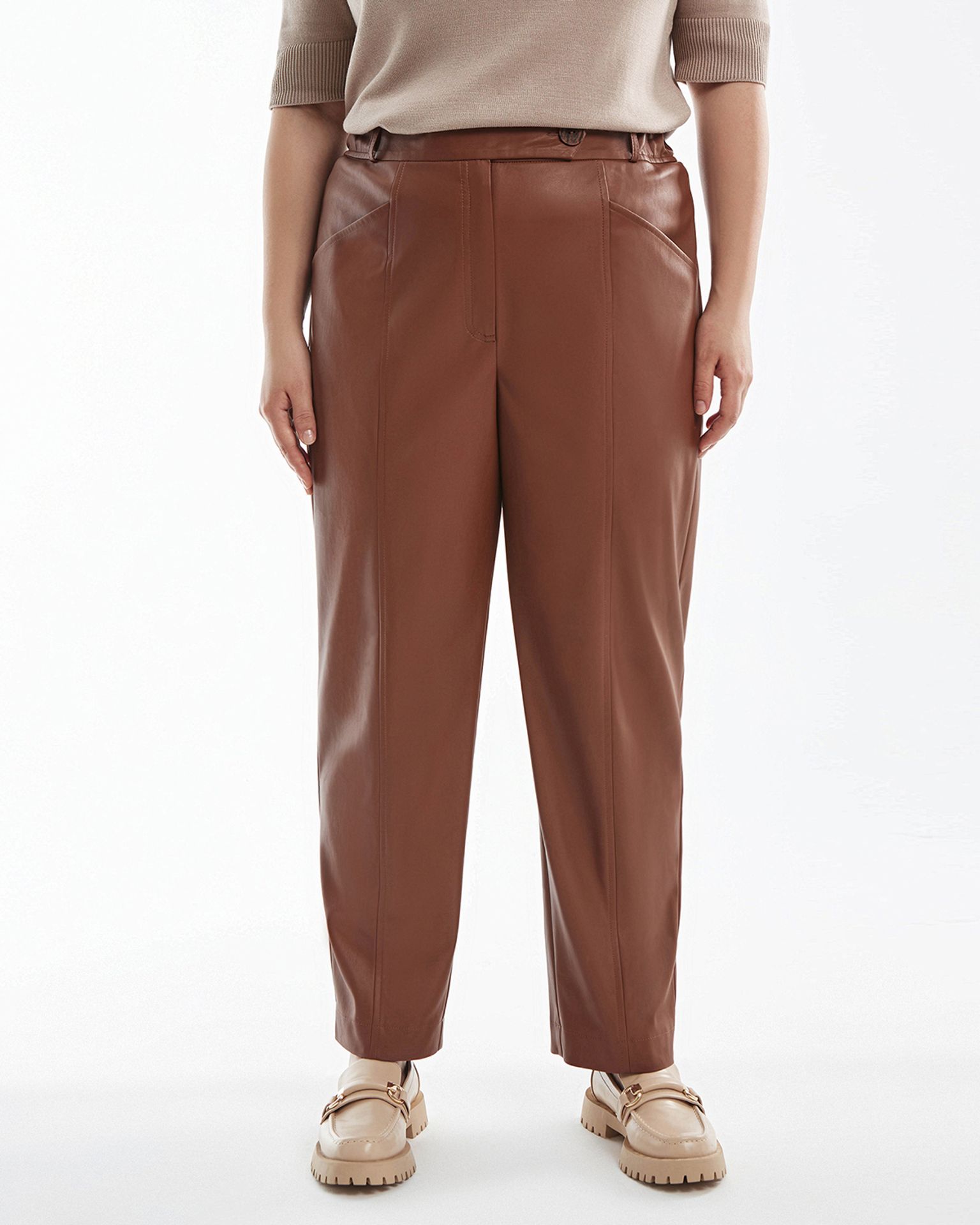 Кожаные джоггеры