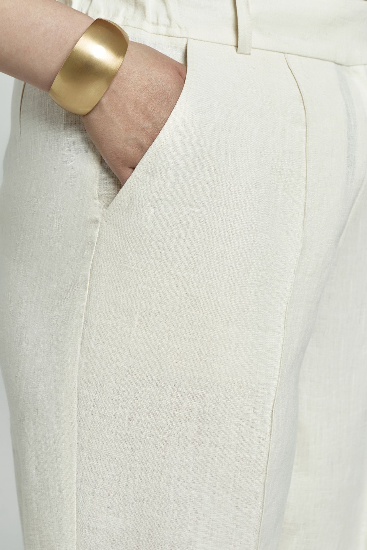 Брюки льняные