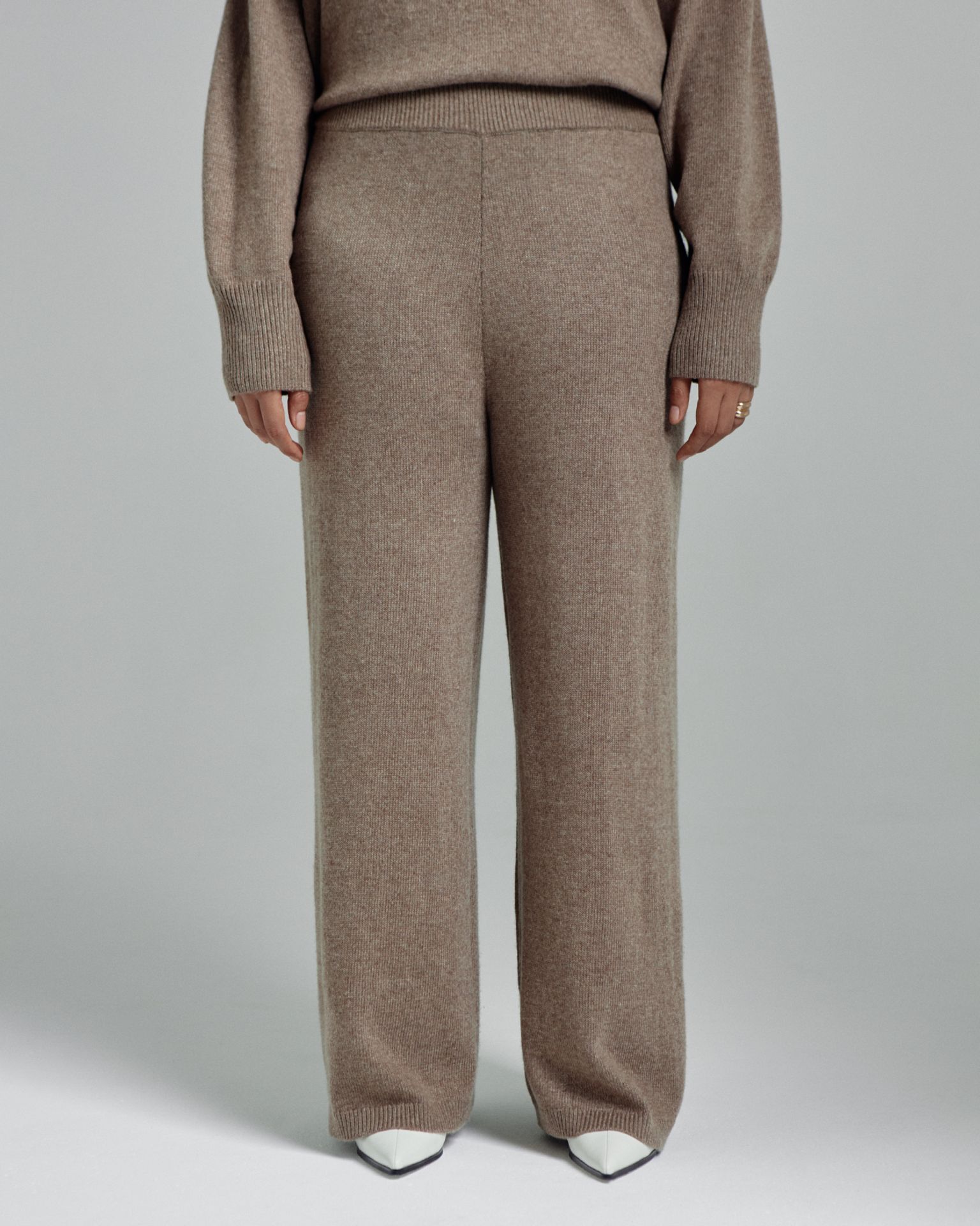 Брюки вязаные с шерстью