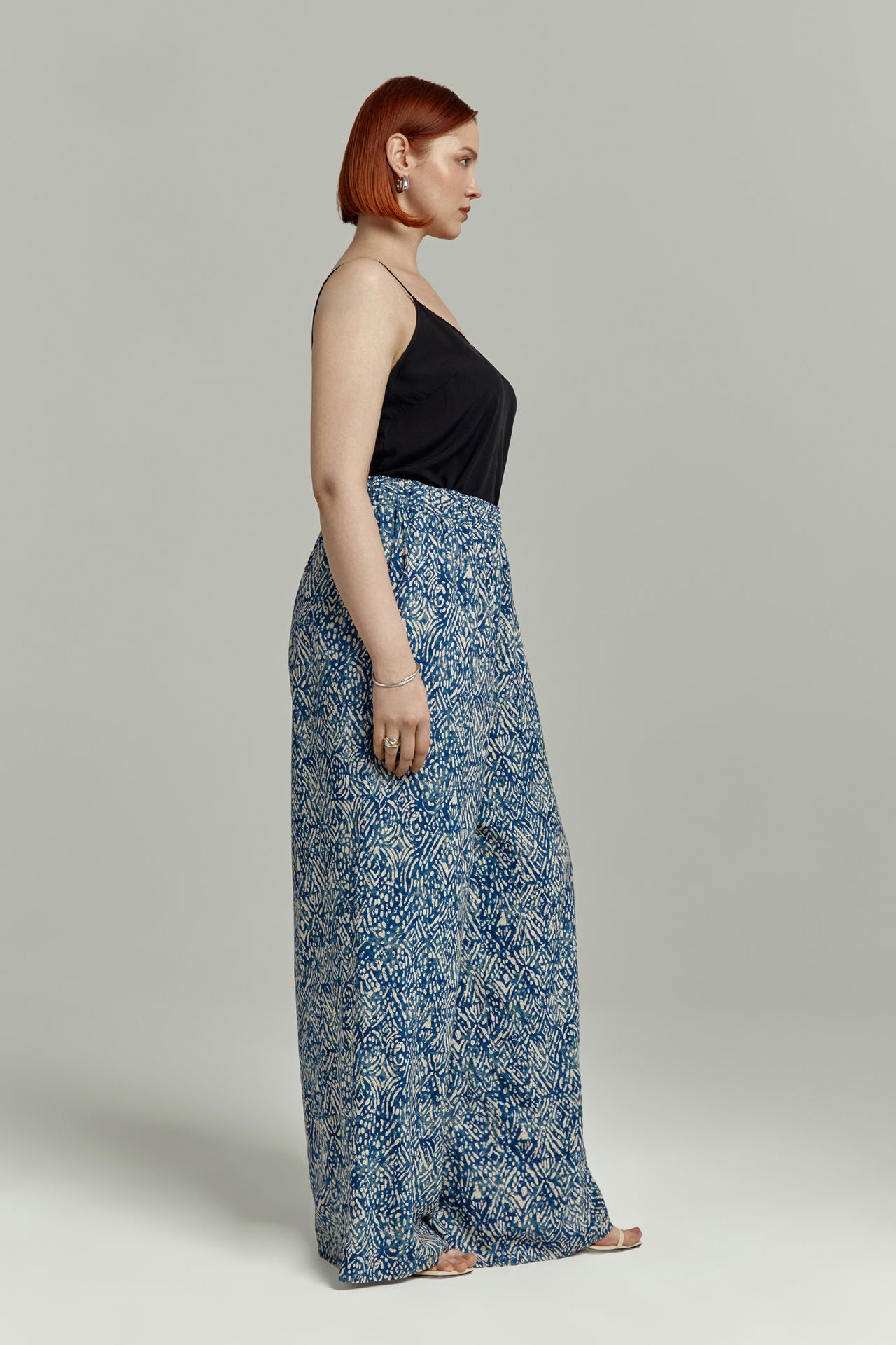 Брюки струящиеся в принте