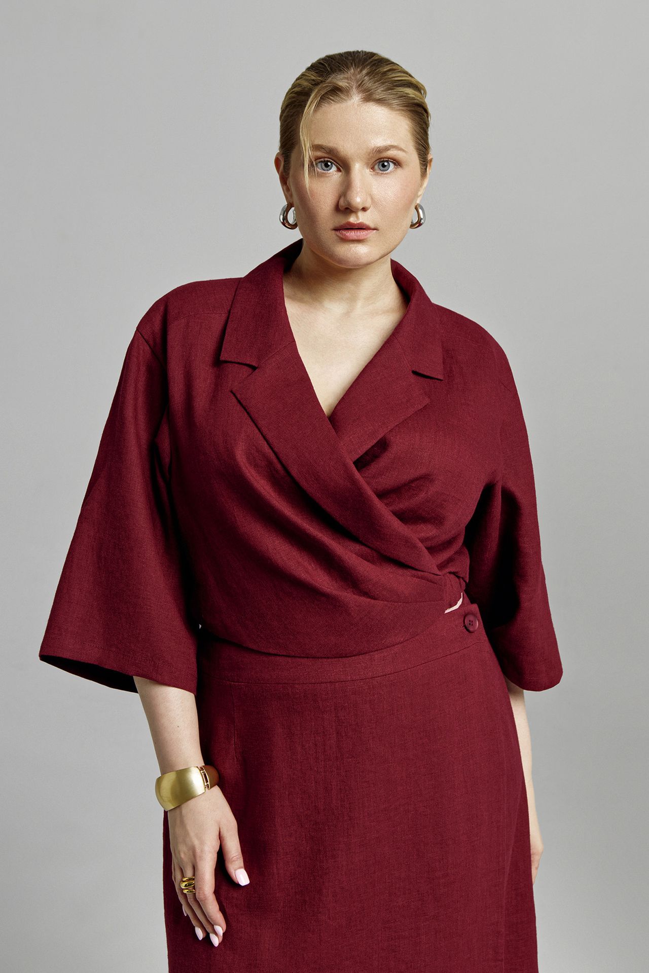 Топ-блуза льняная