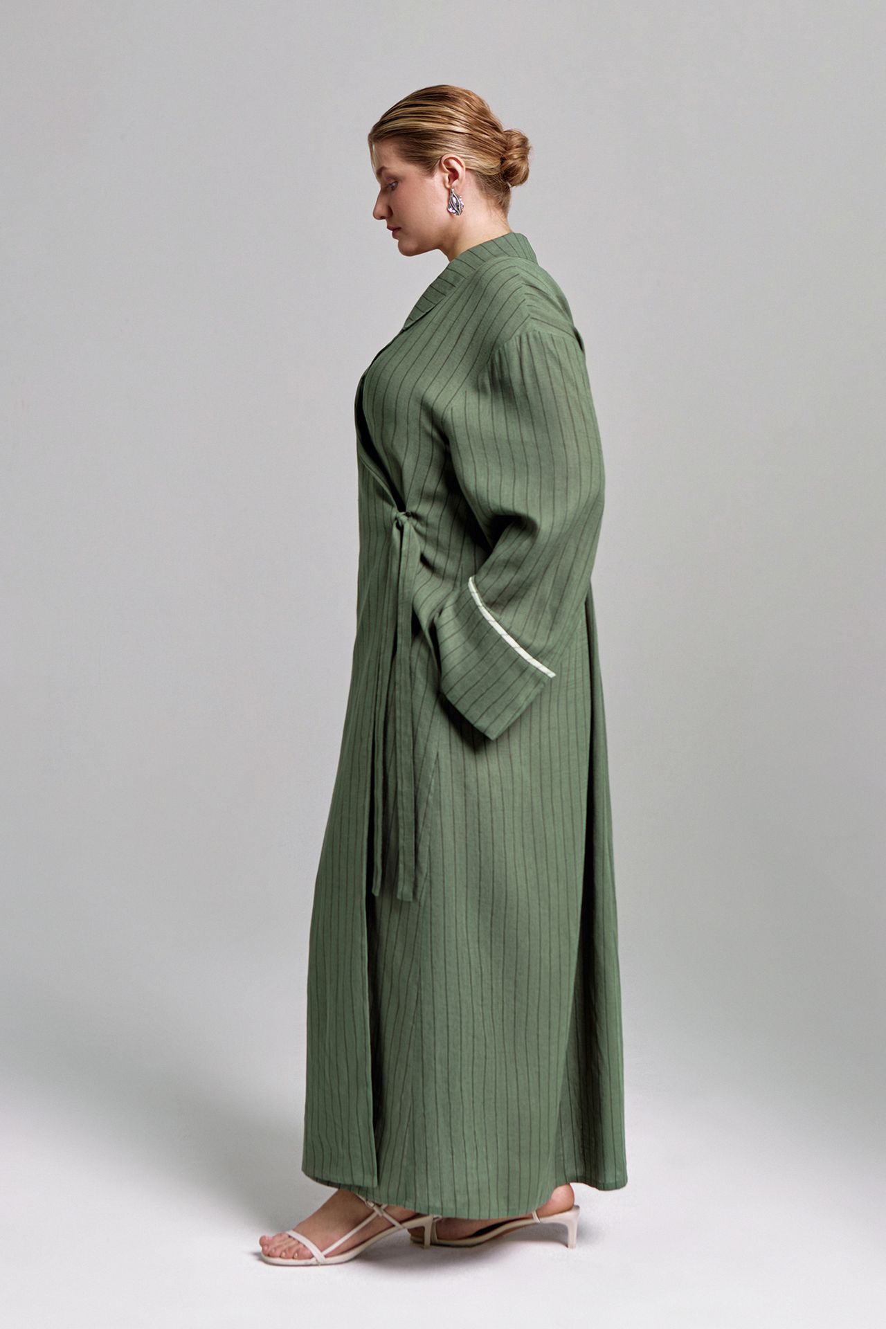 Платье-накидка лен