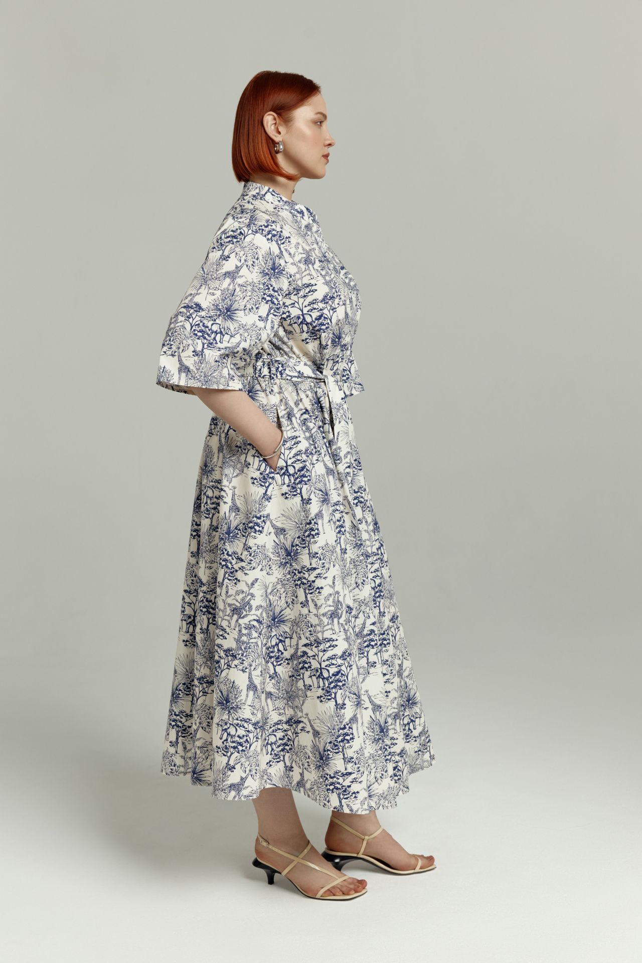 Платье хлопковое в принте