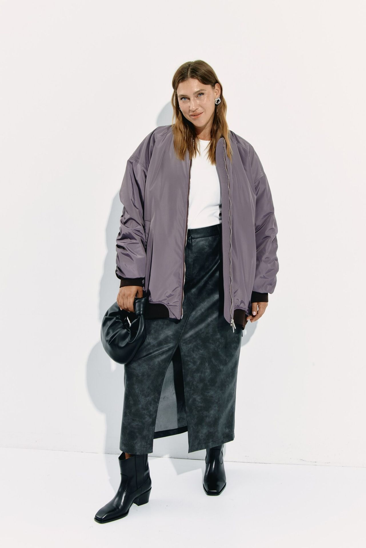 Юбка-миди из экокожи BEY