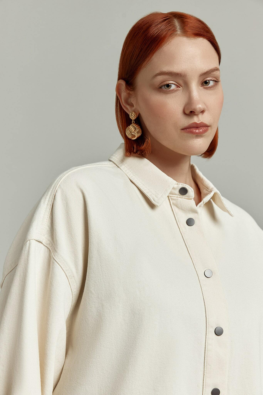 Рубашка оверсайз из денима