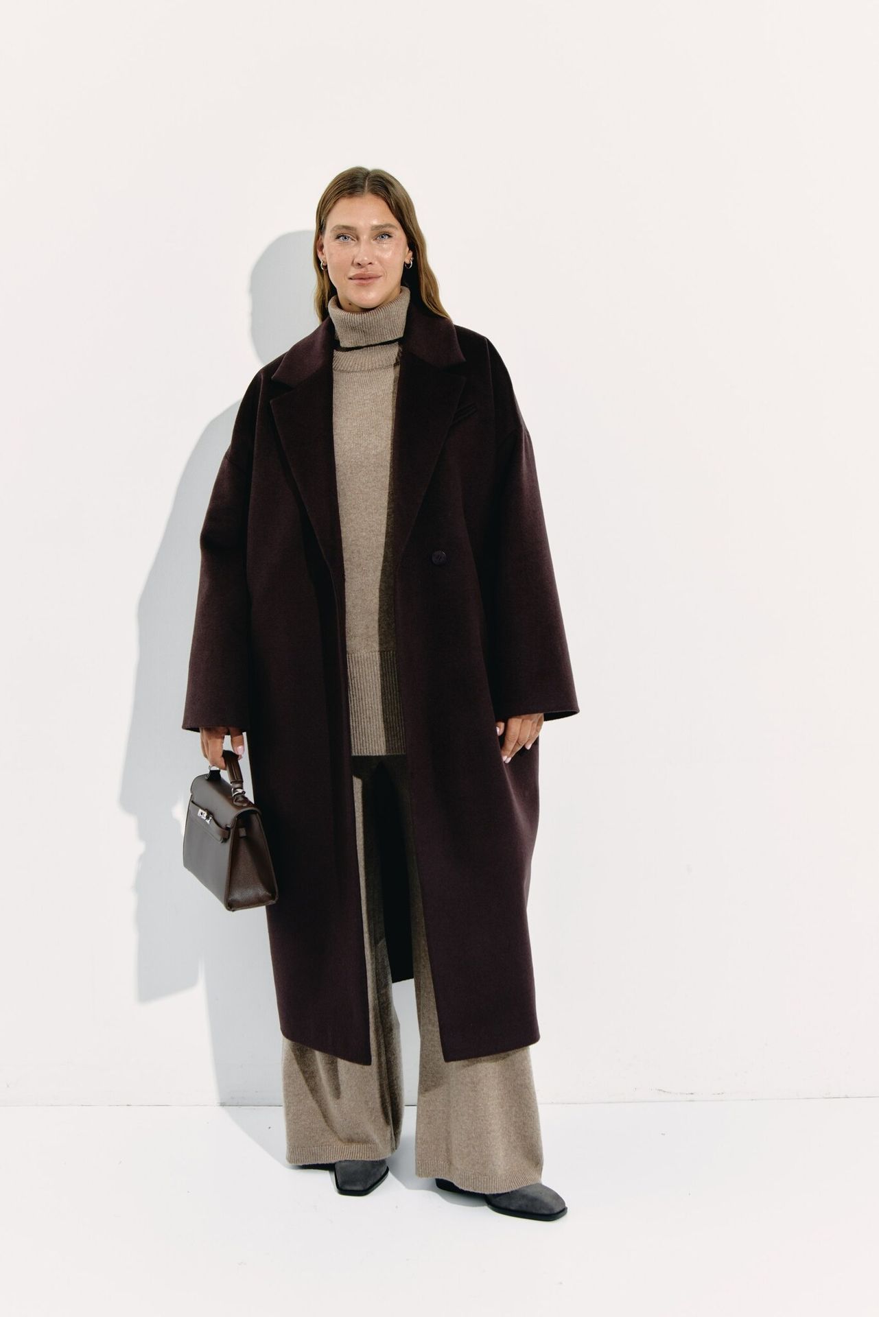 Пальто-халат из шерсти LUNAR