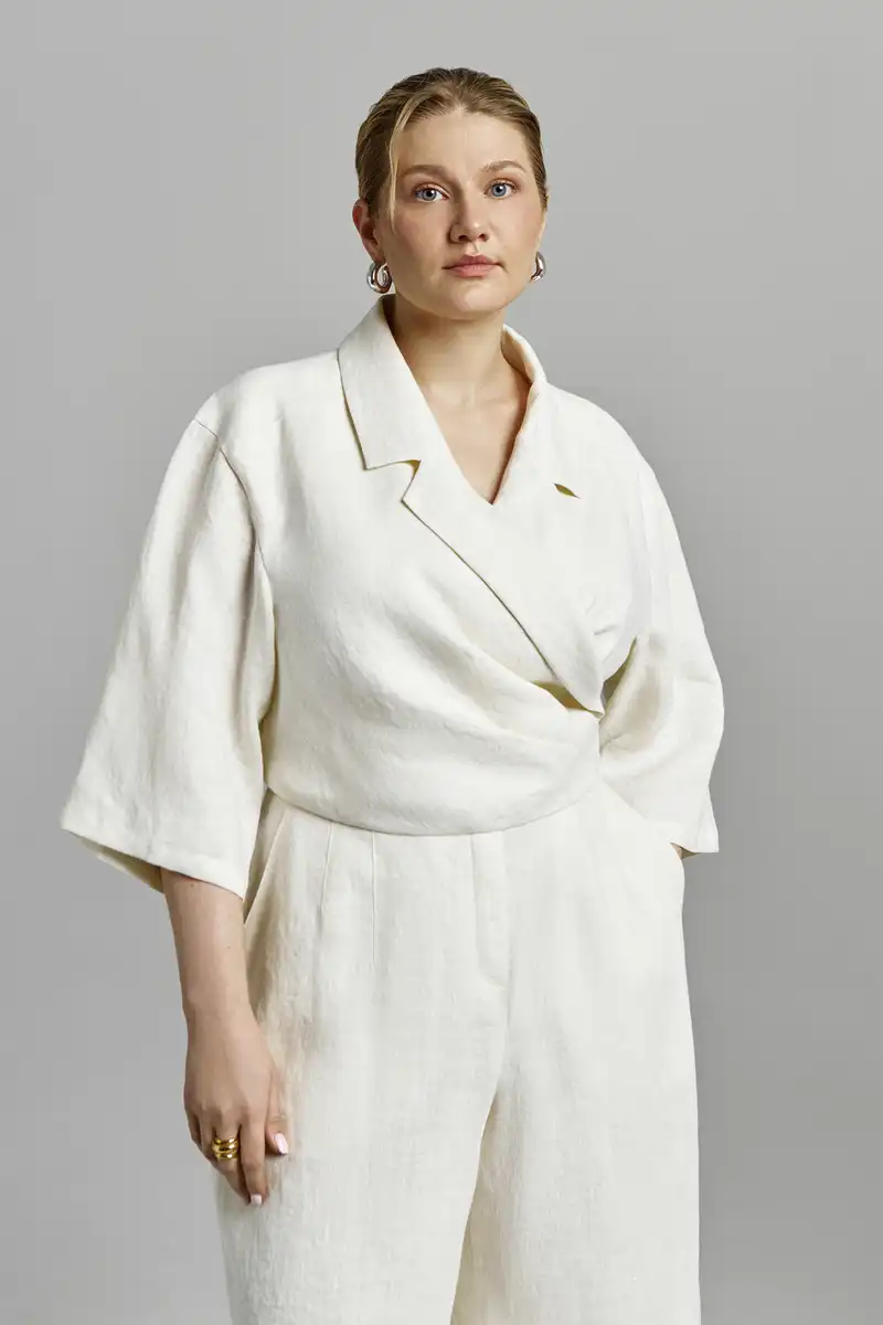 Топ-блуза льняная