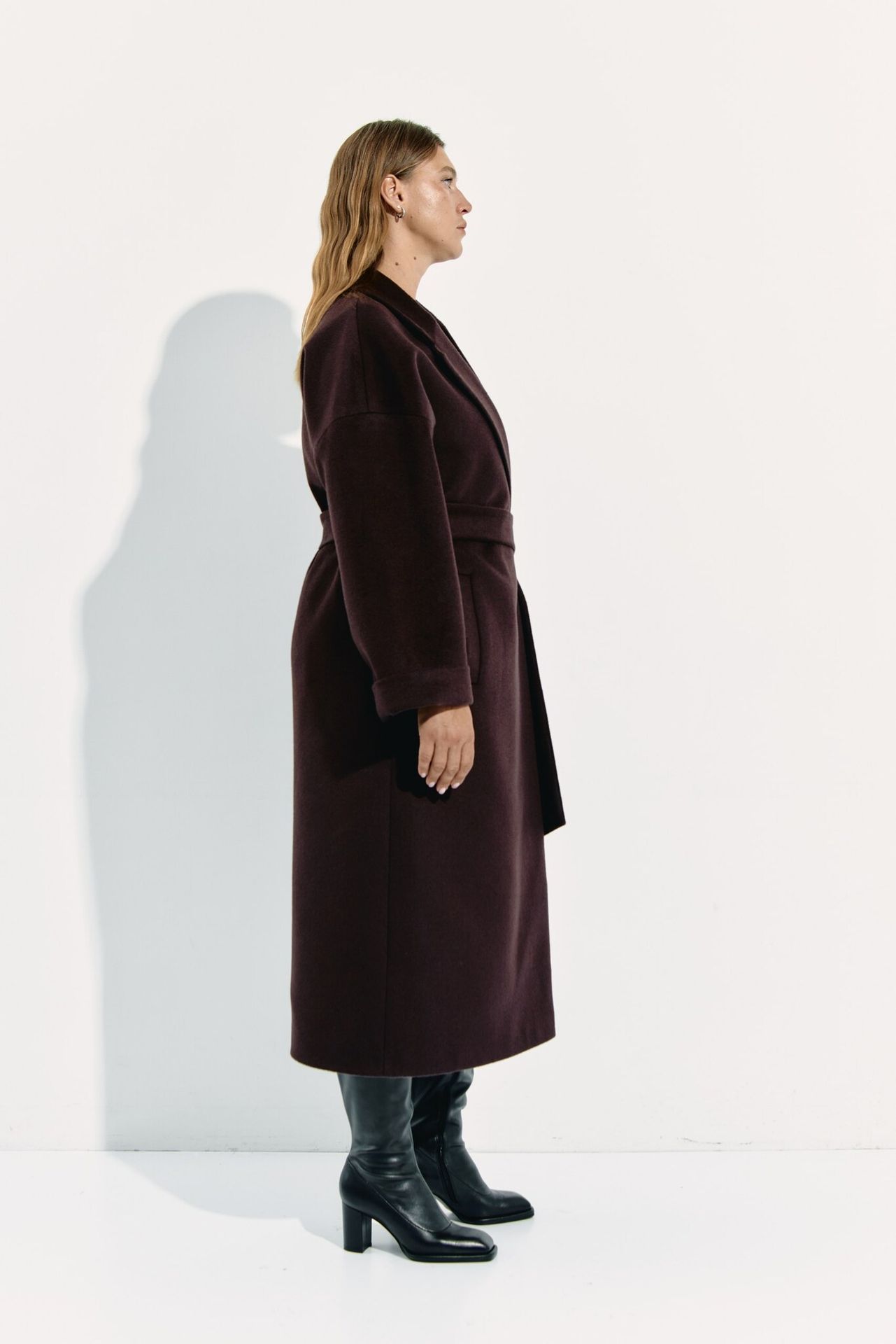 Пальто-халат из шерсти LUNAR