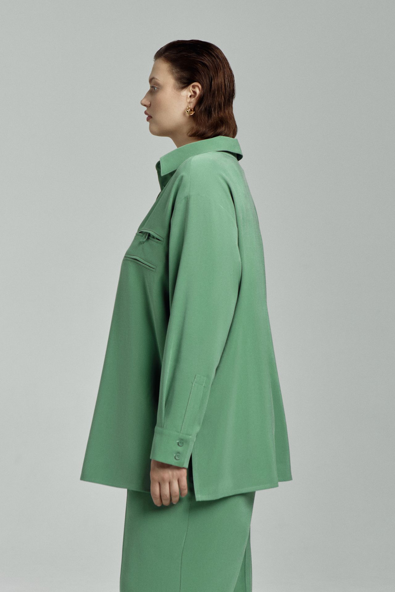 Рубашка оверсайз из купры