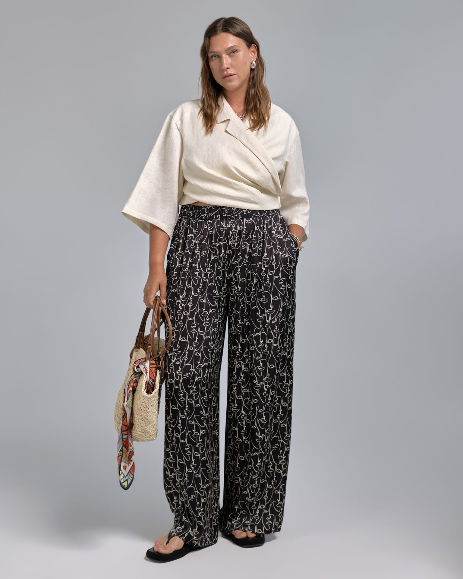 Топ-блуза льняная