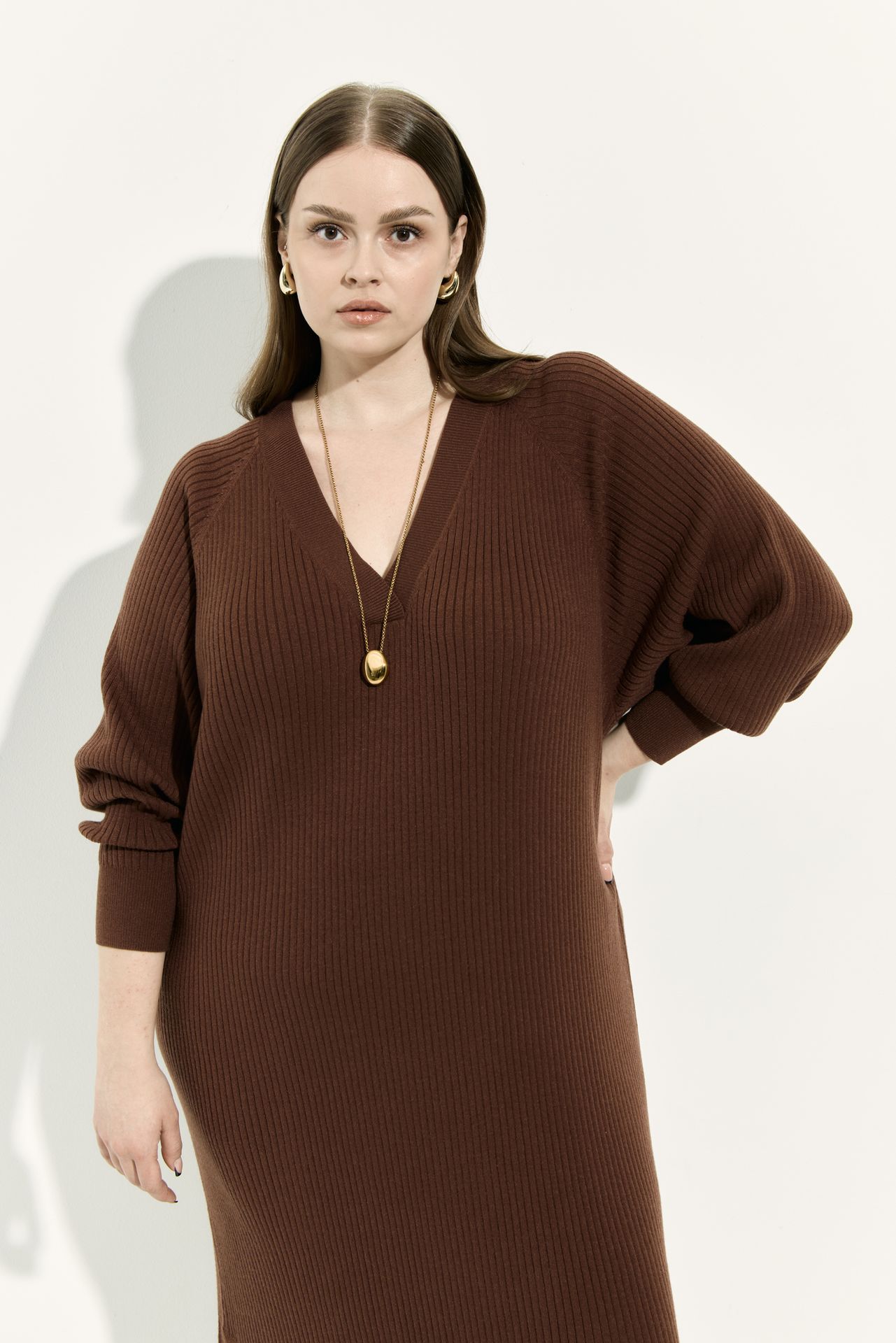 Платье-поло вязаное