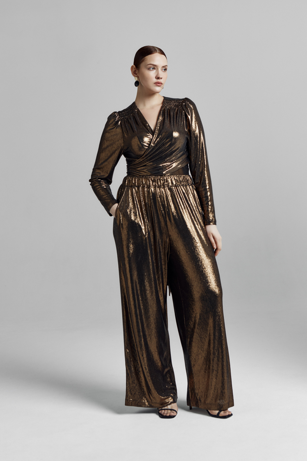 Брюки струящиеся из трикотажа