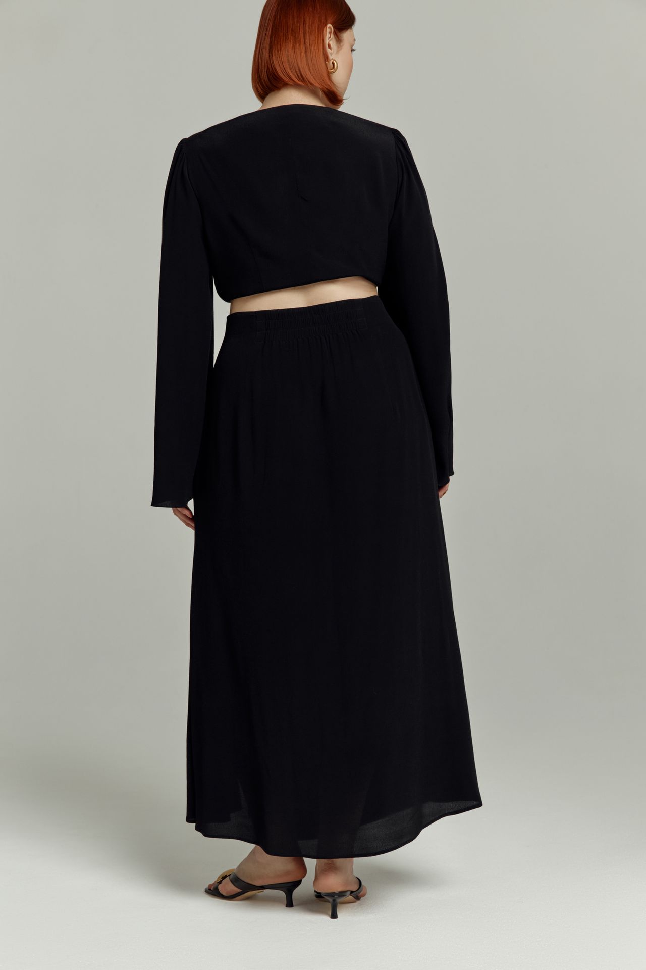 Юбка струящаяся на пуговицах