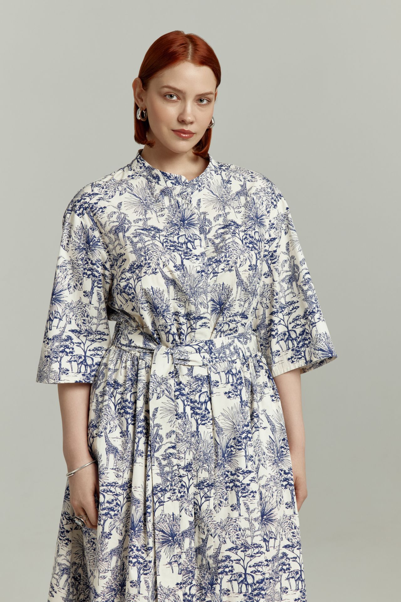 Платье хлопковое в принте