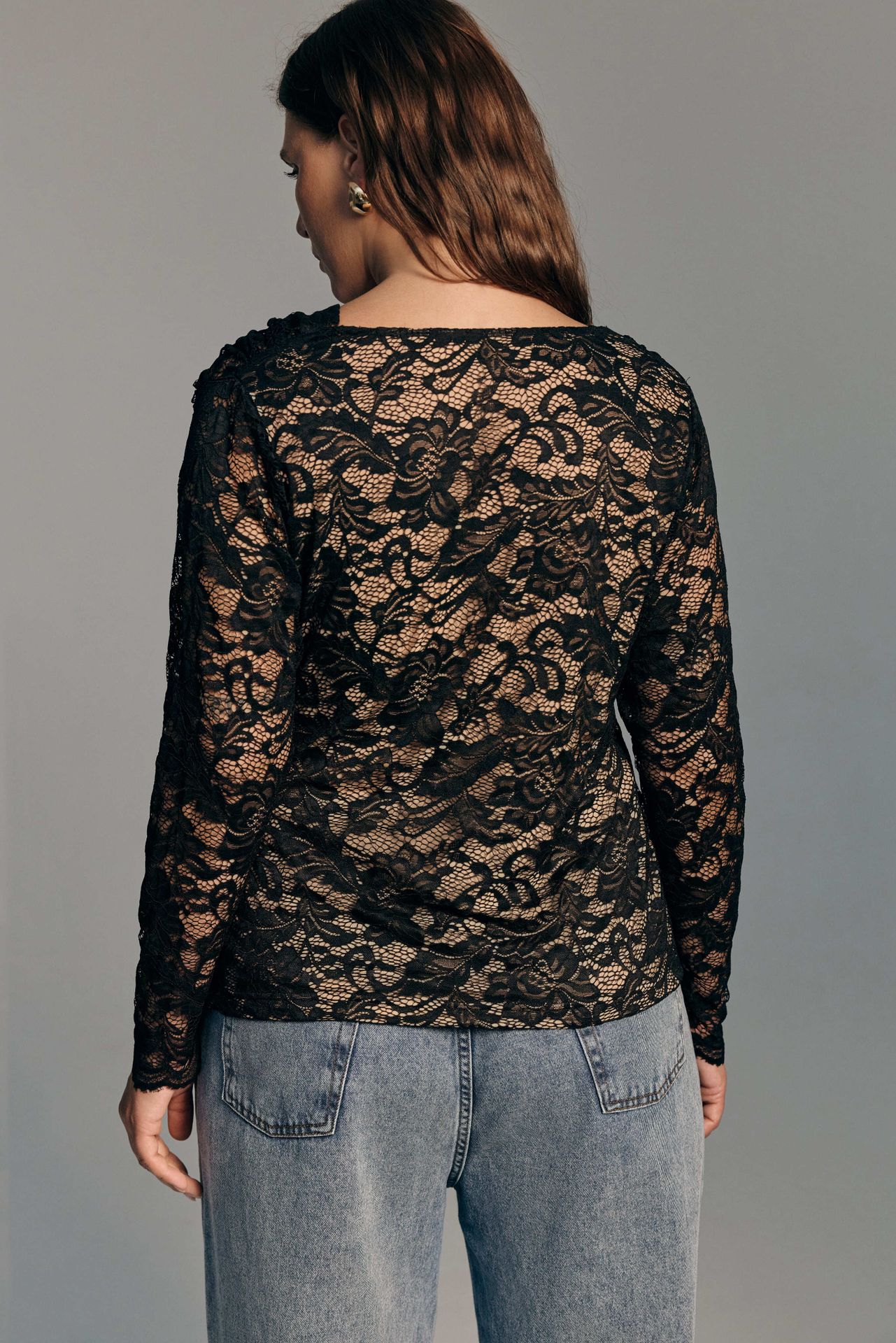 Лонгслив из кружева ПОЛНОЧЬ