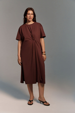 Платье с драпировкой ВЕТРЫ