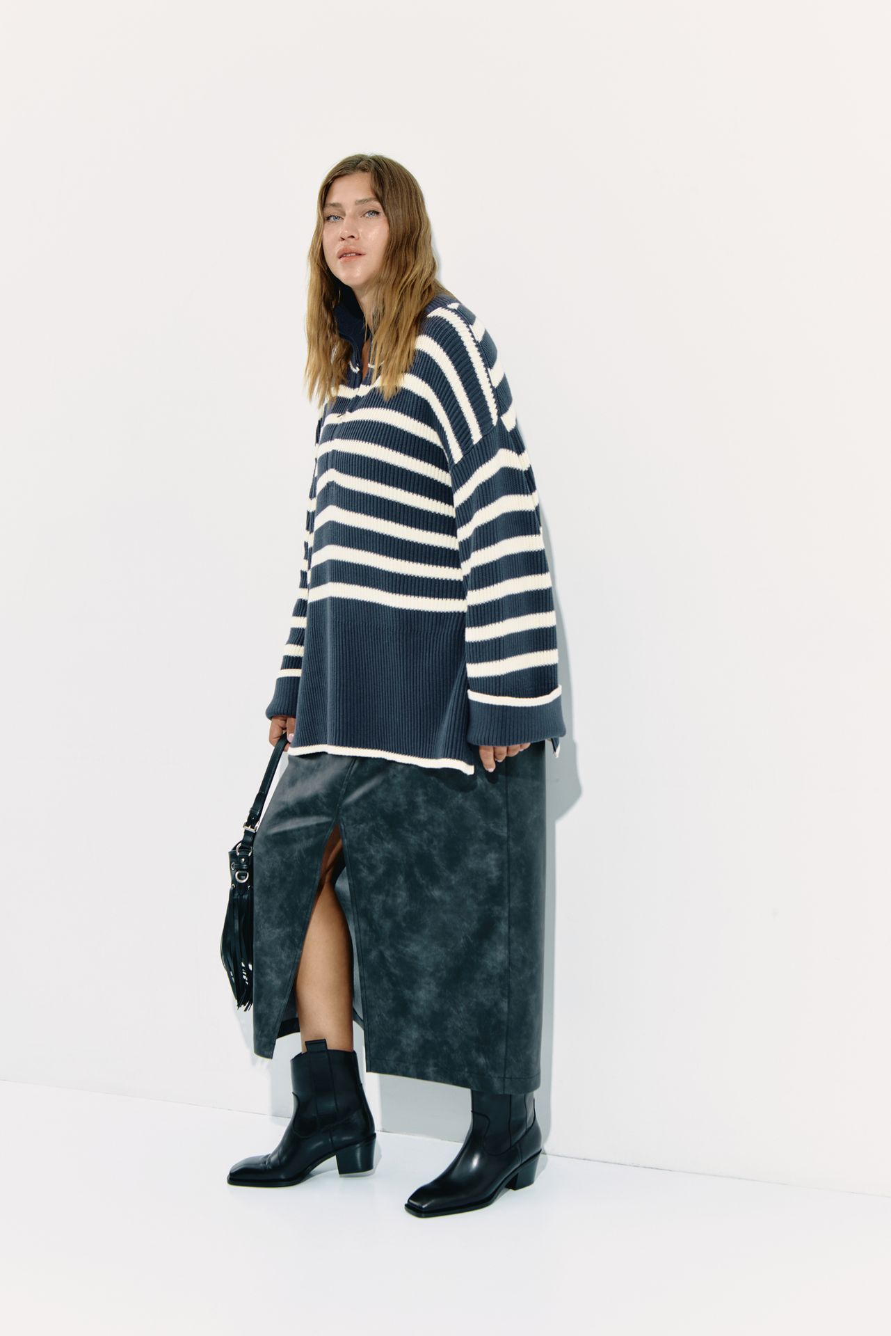 Юбка-миди из экокожи BEY