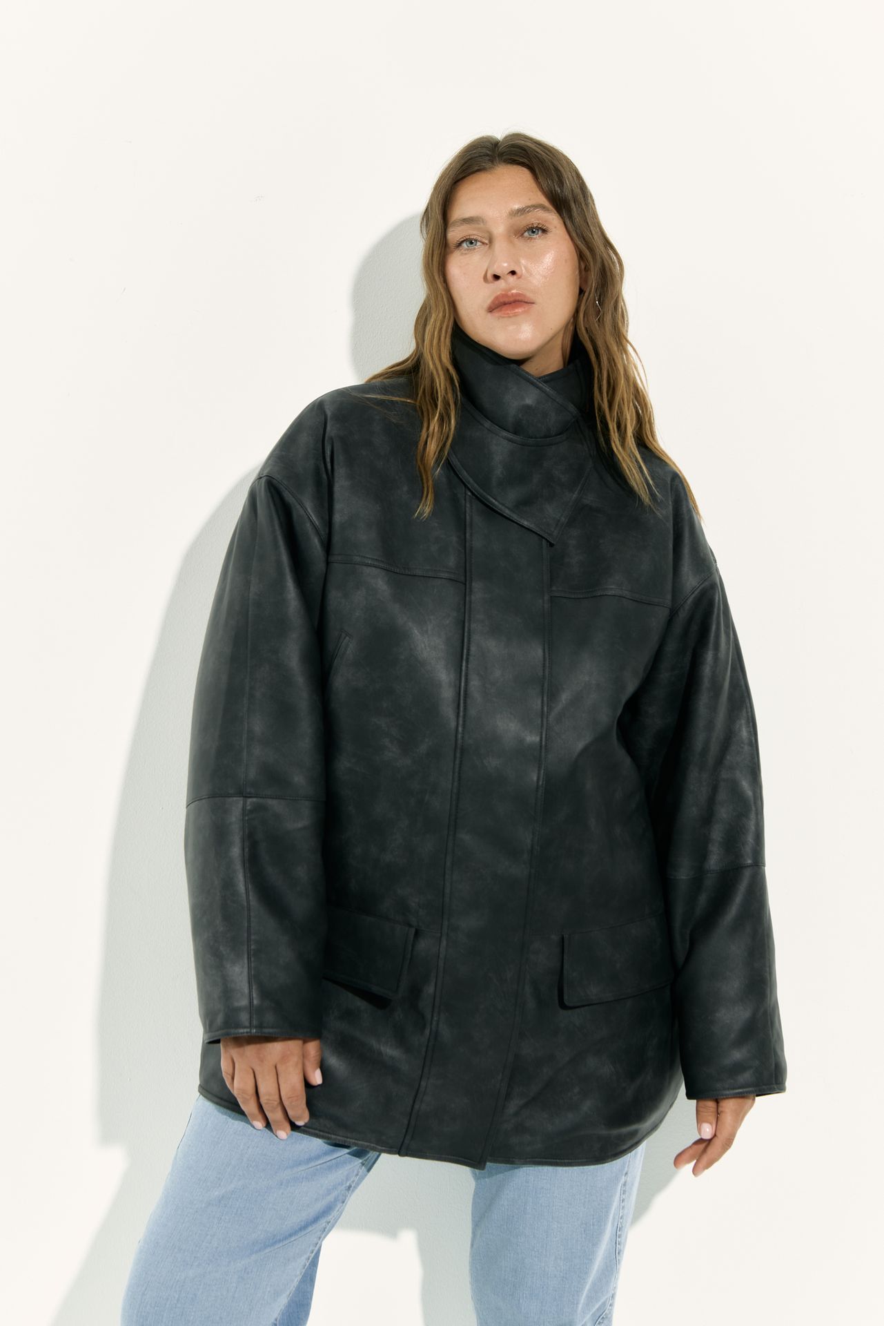 Куртка из экокожи утепленная