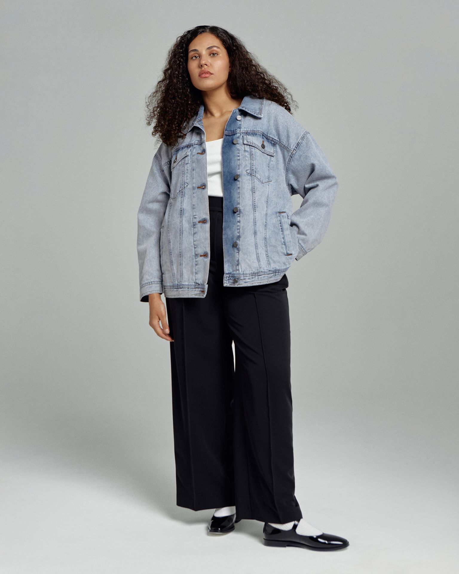 Куртка из денима оверсайз