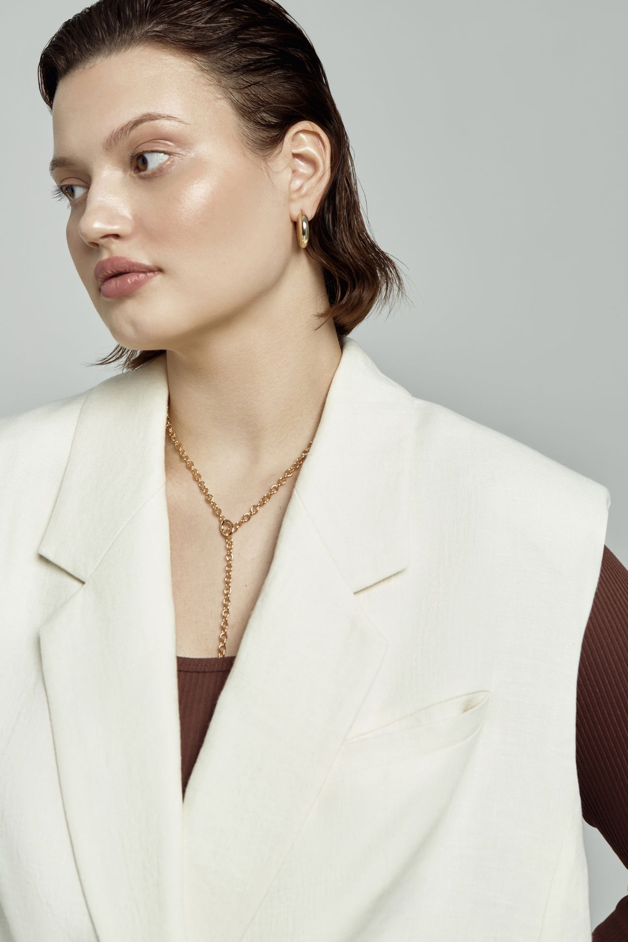 Жилет льняной