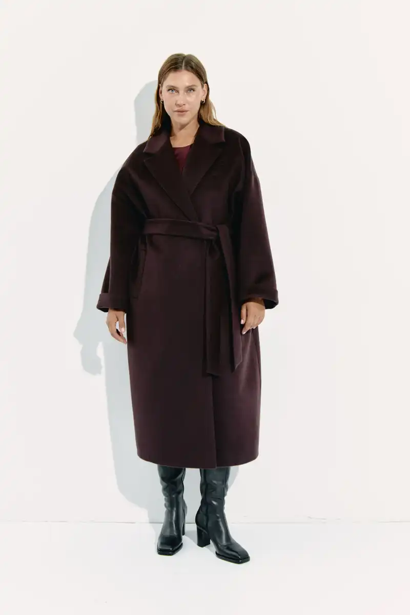 Пальто-халат из шерсти LUNAR