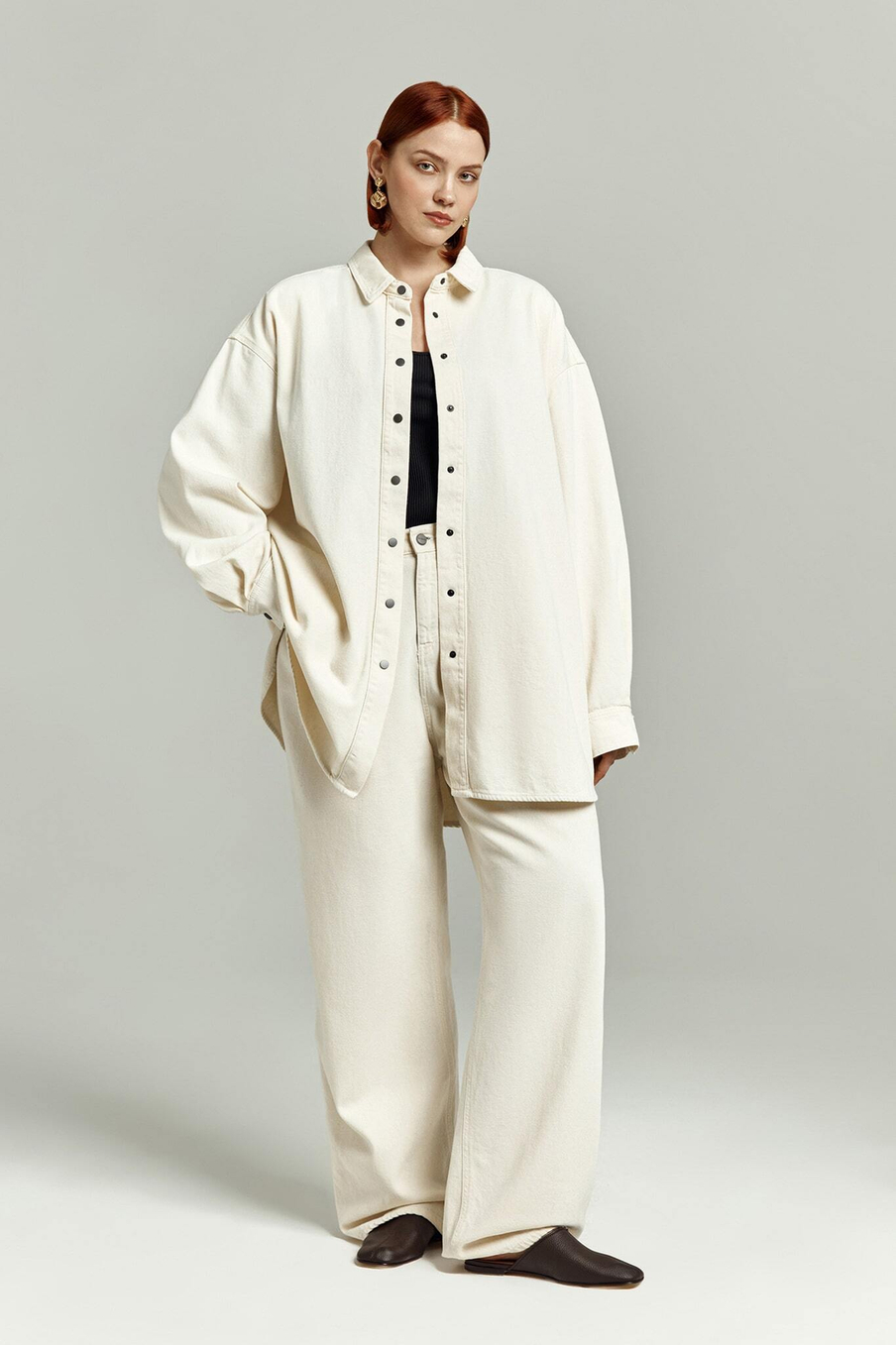 Рубашка оверсайз из денима